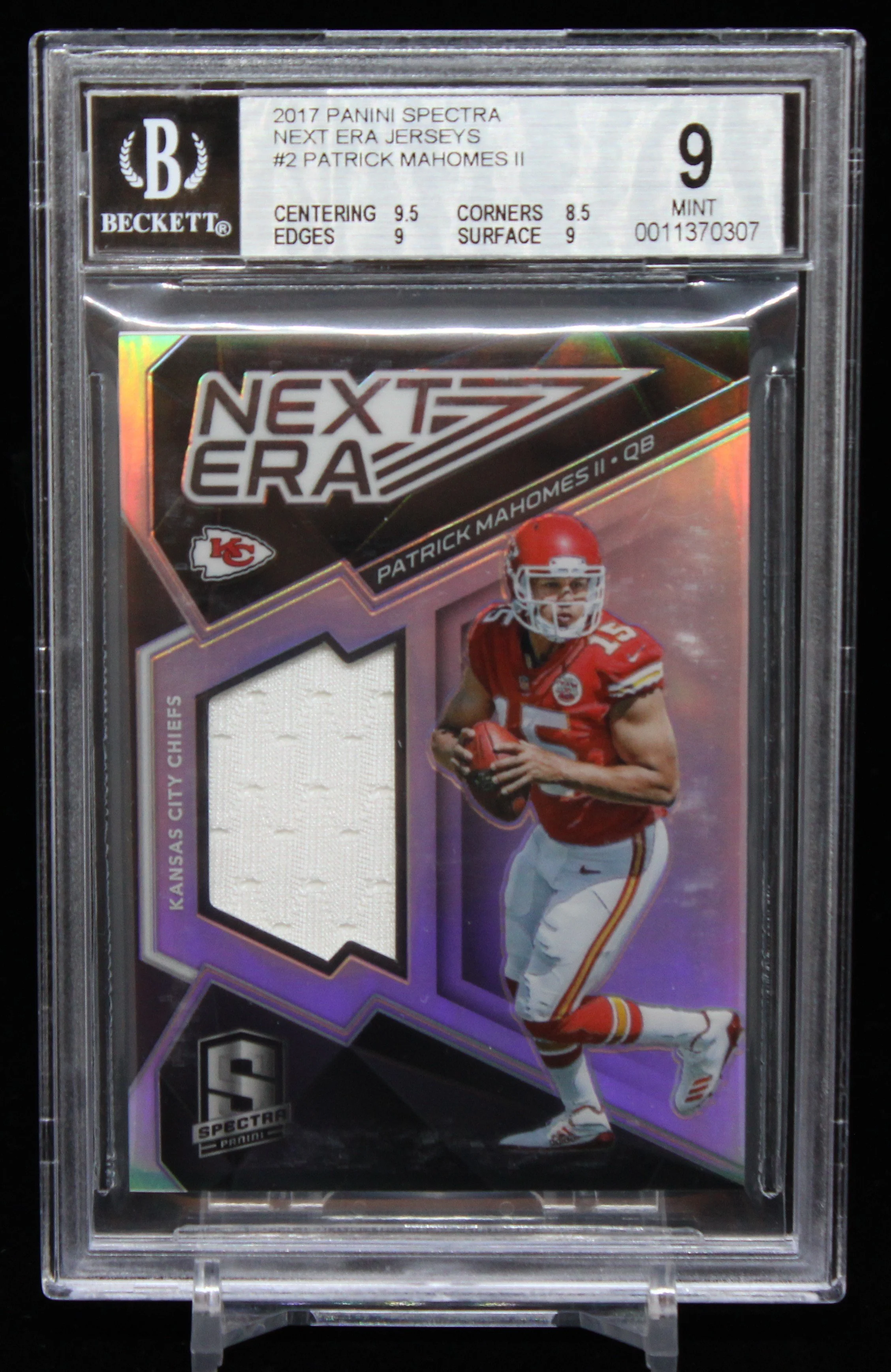 Mahomes Spectra Next Era Jerseys RC BGS 9 F.JPG