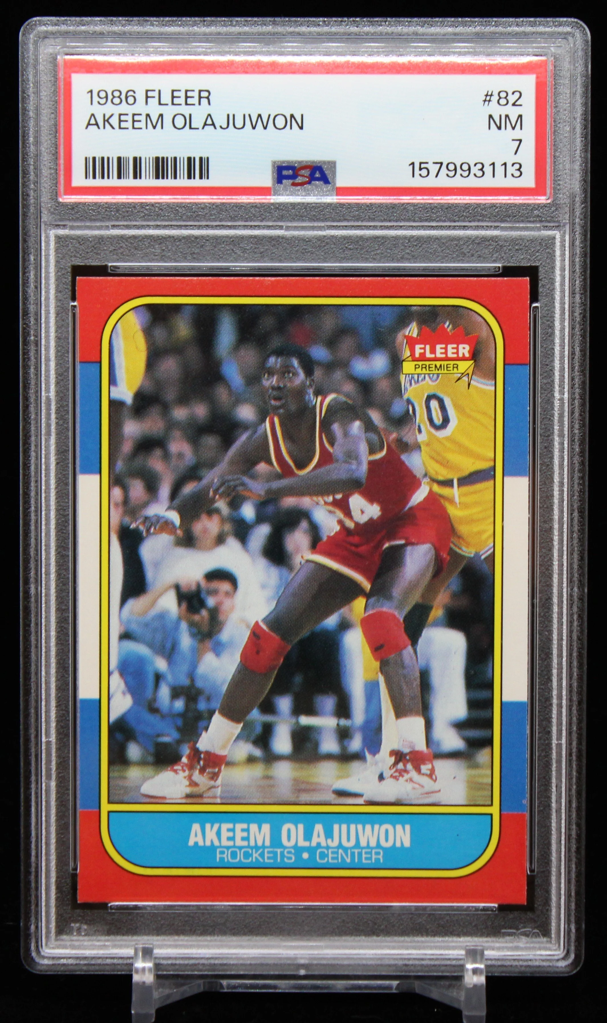 Akeem Olajuwon Fleer 1986 PSA 7 F.JPG