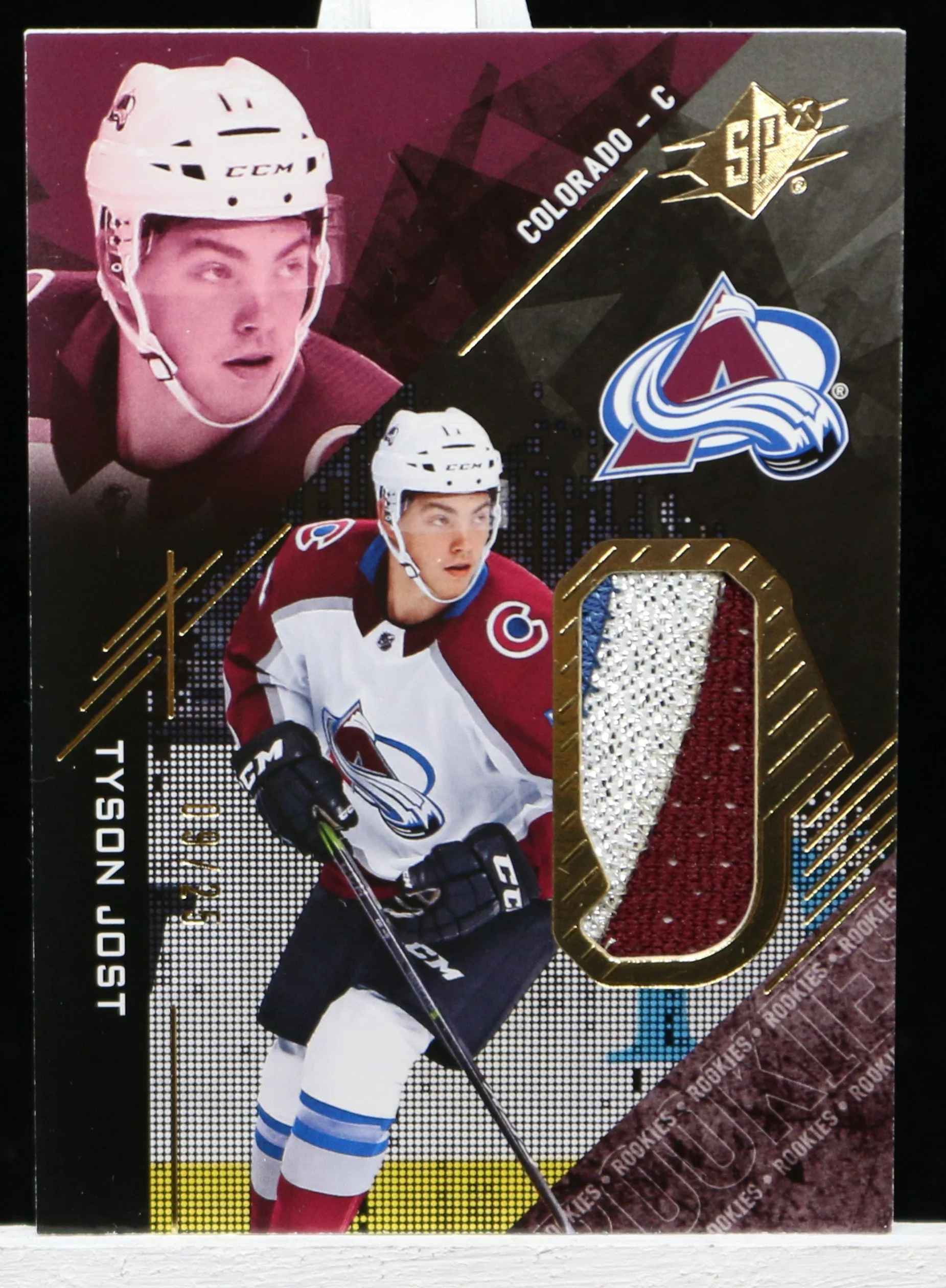 Tyson Jost UD SPx Rookie Material Premium F.JPG