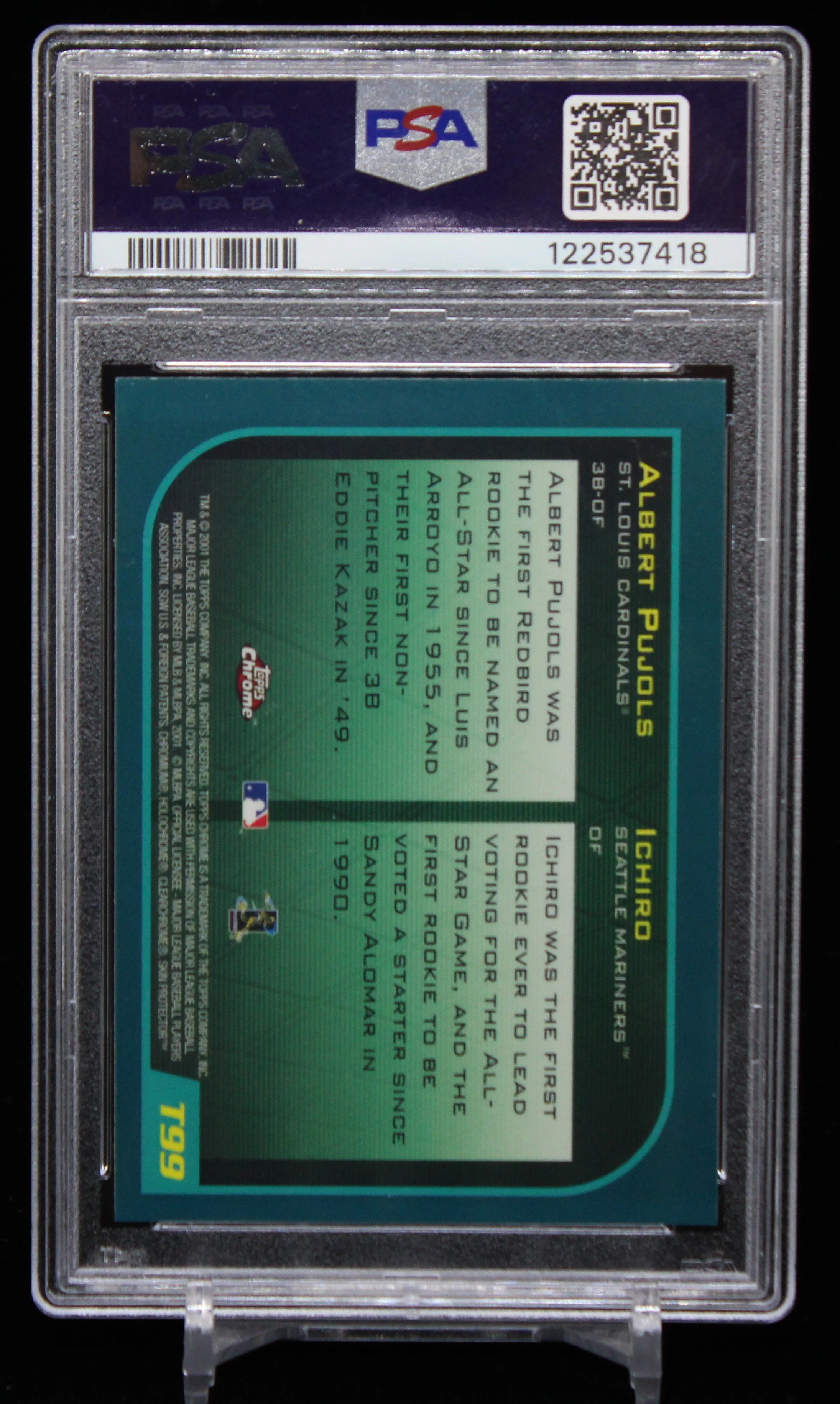 Ichiro-Pujols Topps Chrome Traded RC PSA 9 B.JPG
