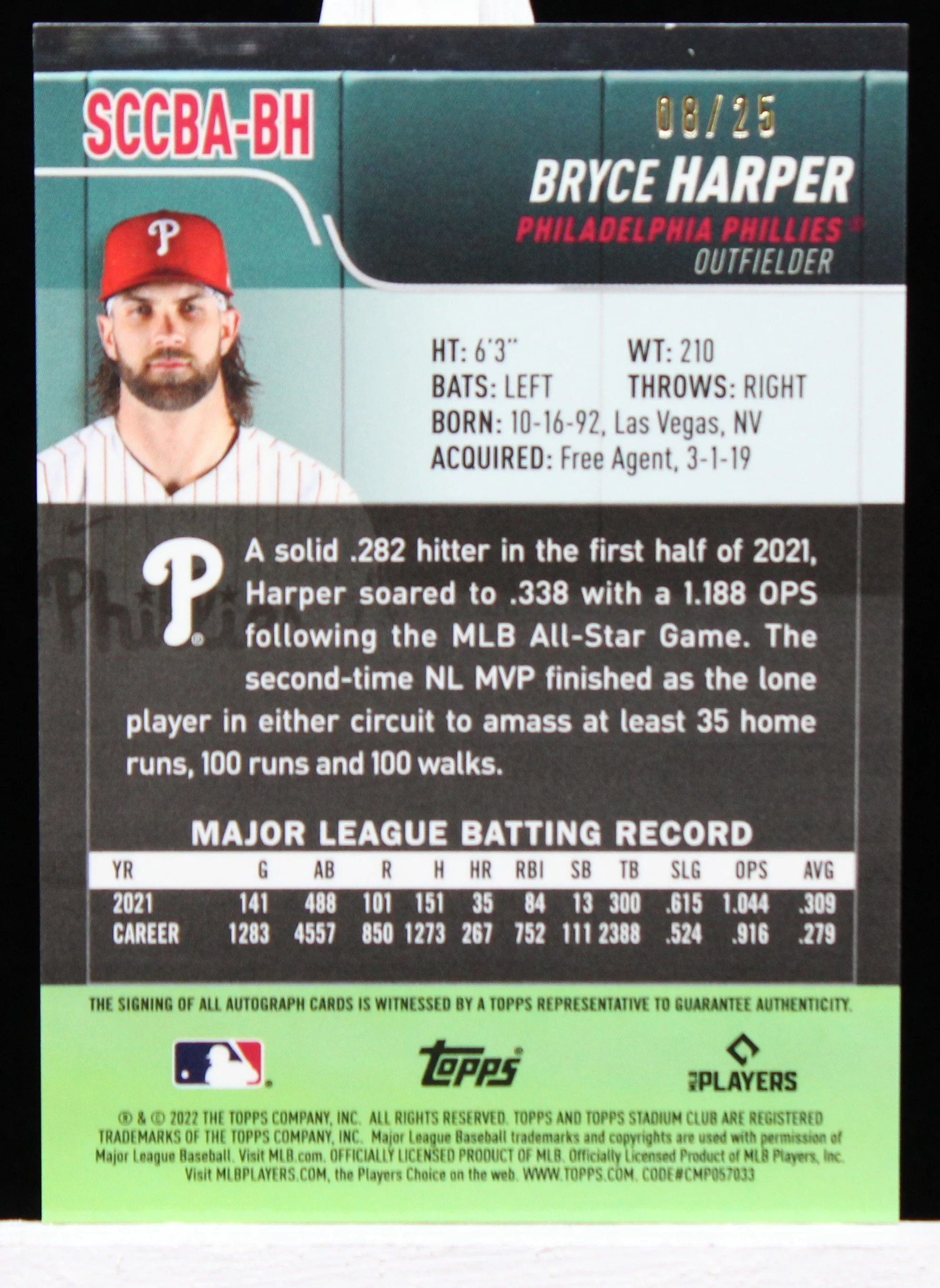 Bryce Harper SCC 2022 Auto Orange B.JPG