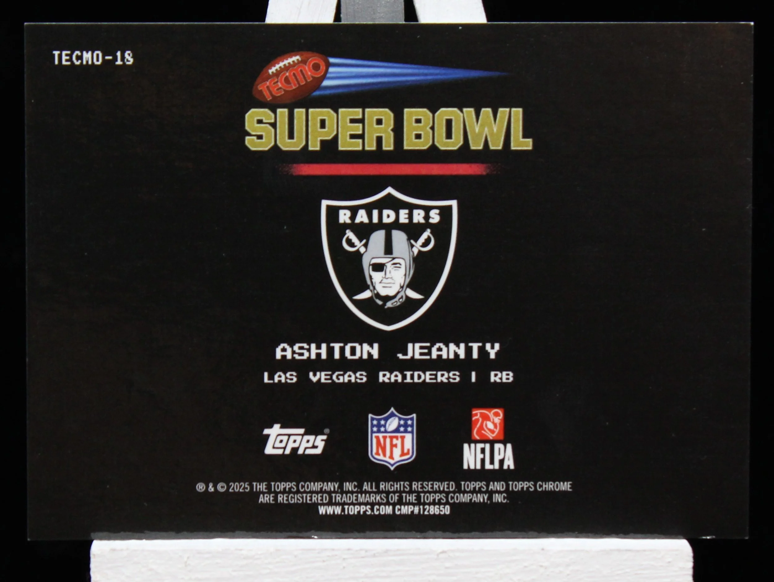 Ashton Jeanty Topps Chrome 2025 Tecmo B.JPG