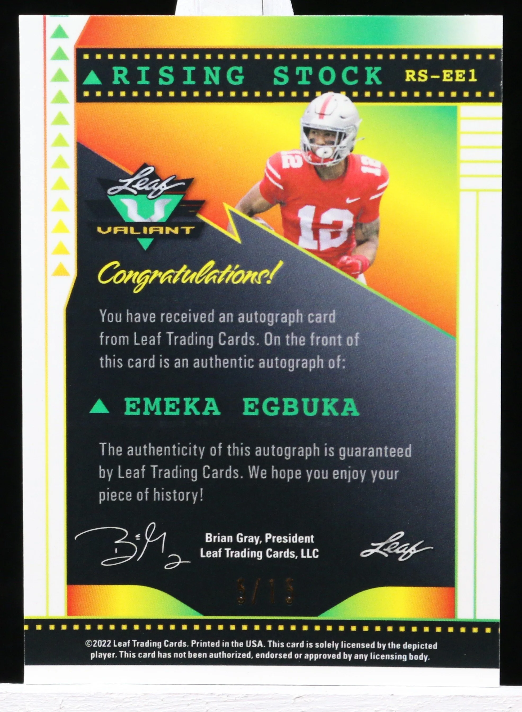 Emeka Egbuka Leaf Valiant 2022 Rising Stock Auto Purple B.JPG