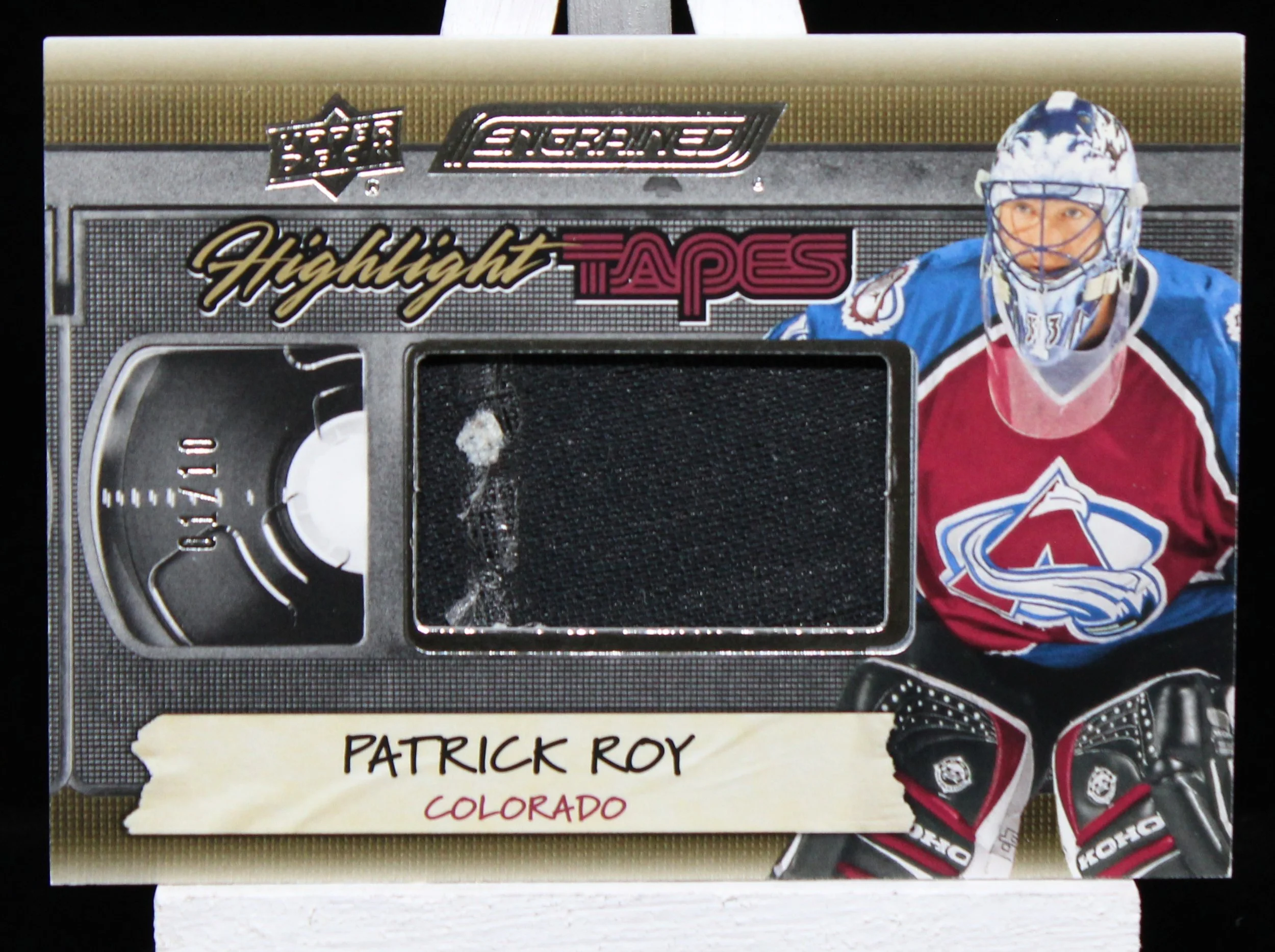 Patrick Roy UD Engrained Icons 2025 Highlight Tapes Gold F.JPG