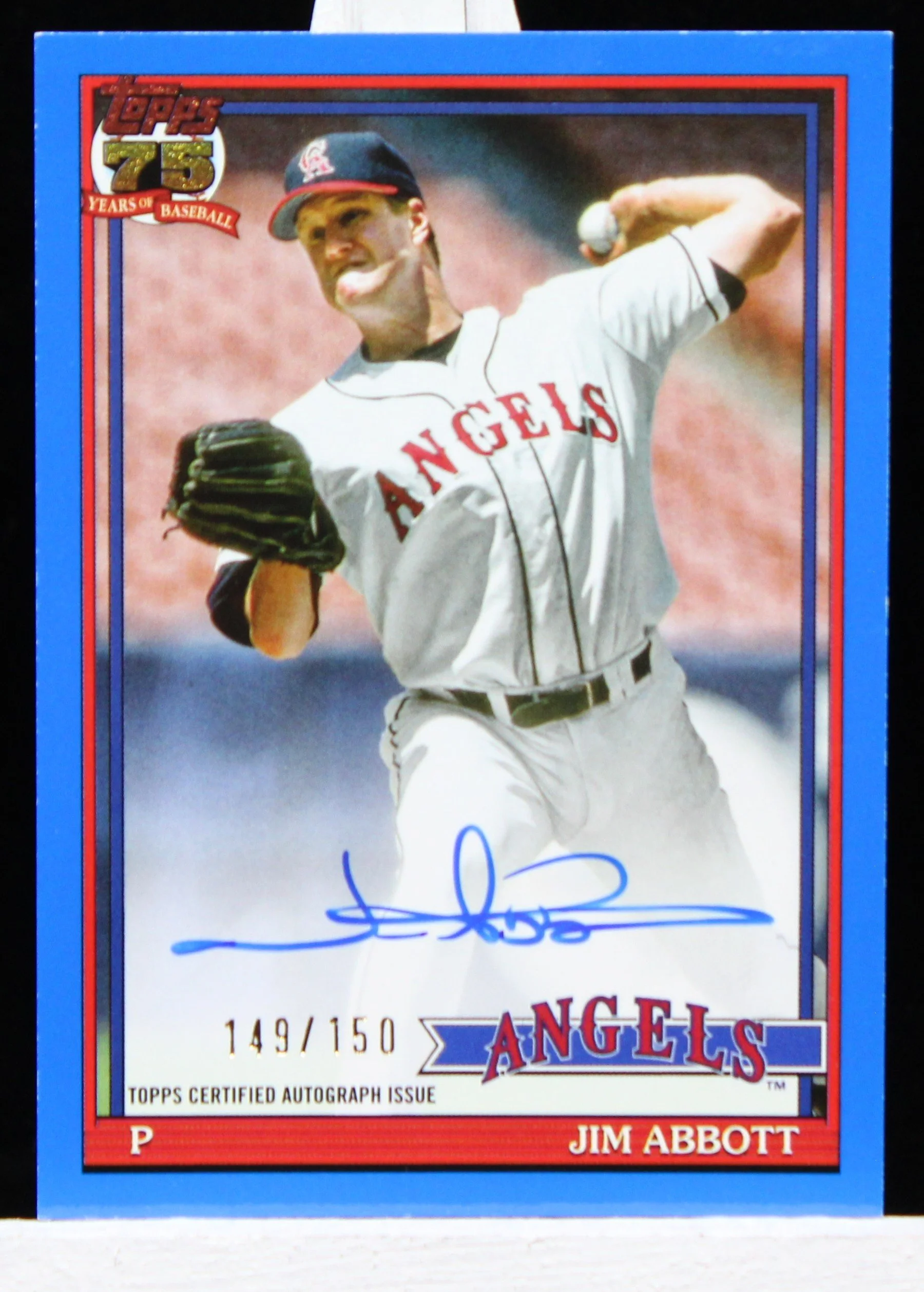 2026 Topps Series 1 Jim Abbott 1991 Topps Baseball Autographs #91A-ABB