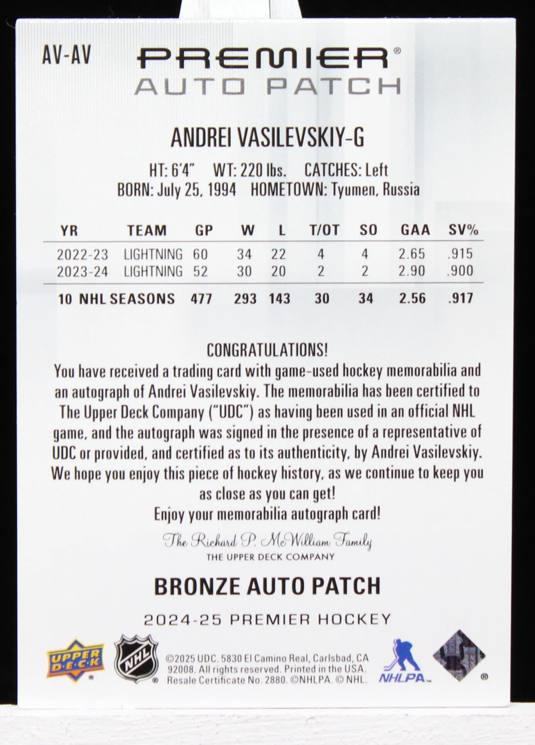 Andrei Vasilevskiy UD Premier 24-25 Acetate Patch Auto B.JPG