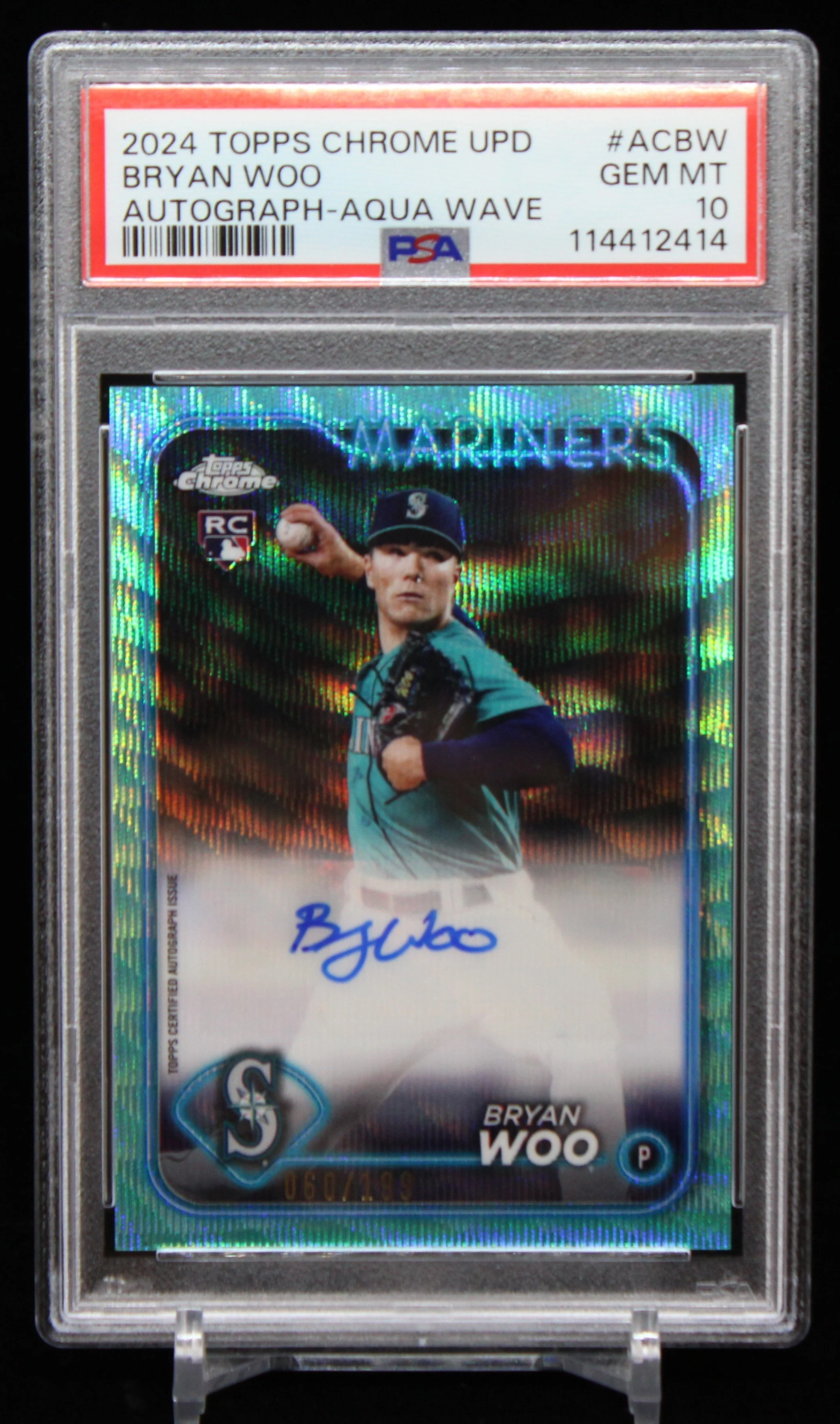 2024 Topps Chrome Update Bryan Woo Rookie Autographs RC #AC-BW