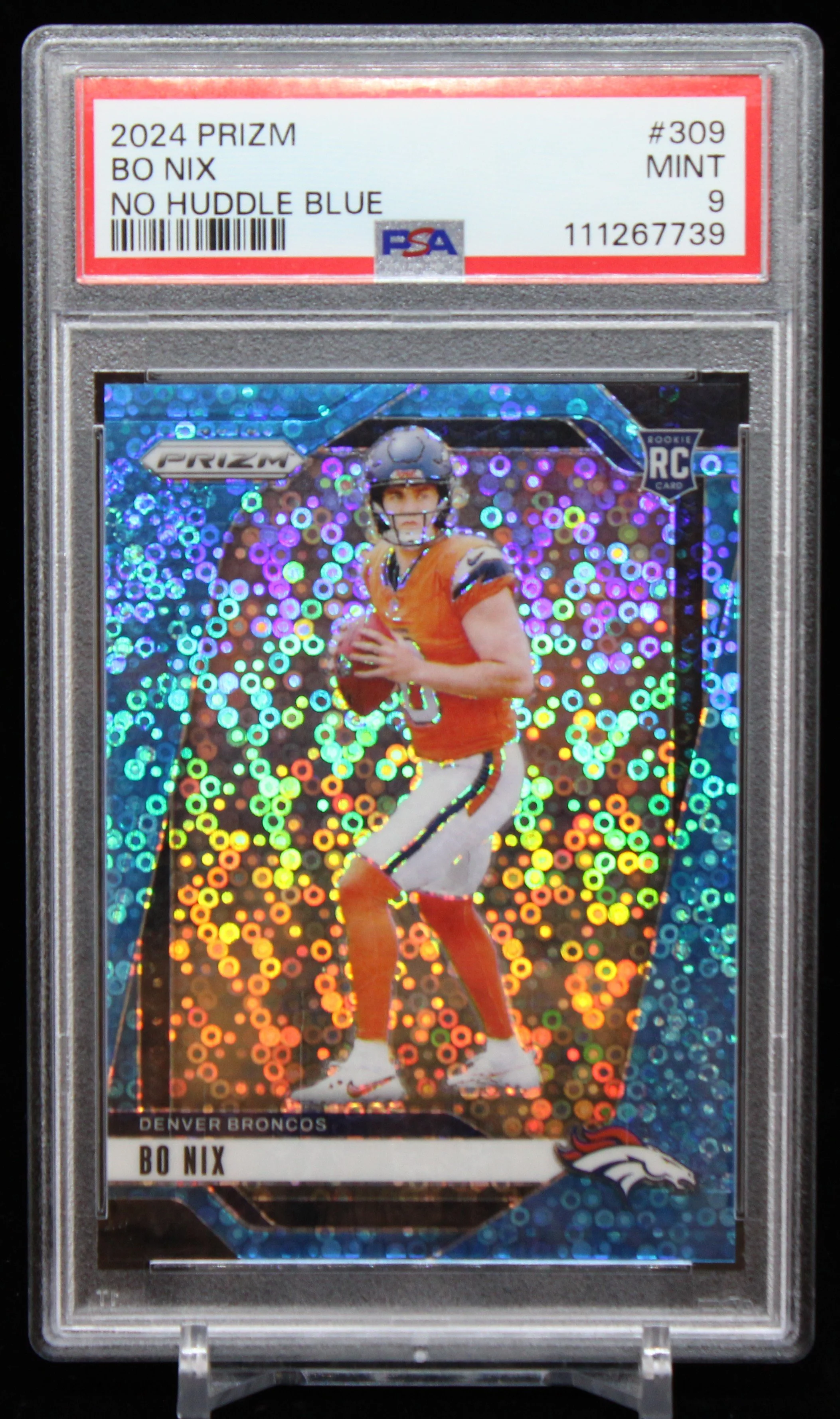 Bo Nix Prizm RC Blue Disco PSA 9 F.JPG