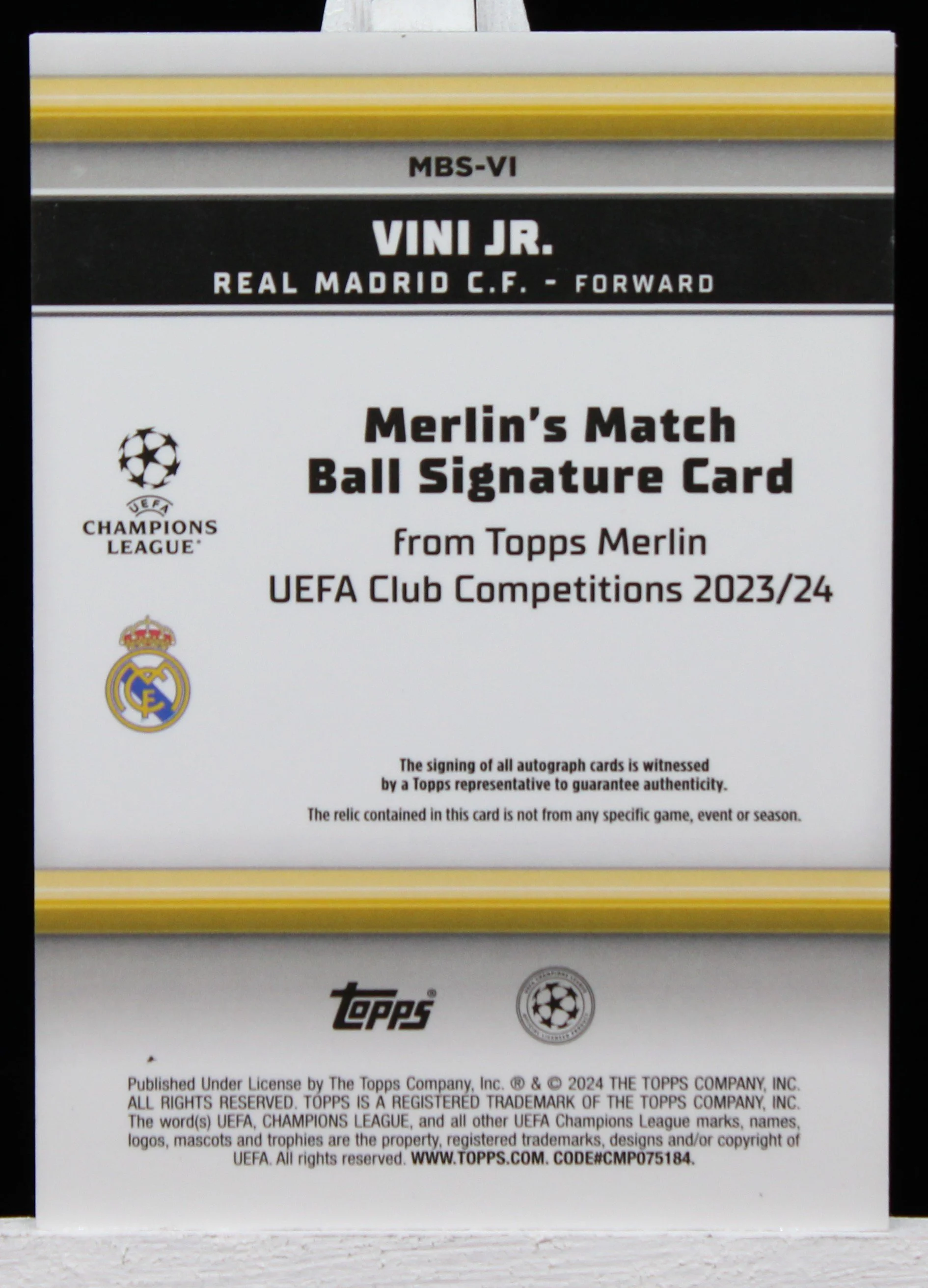 Vini Jr Merlin 23-24 Match Ball Auto Gold B.JPG