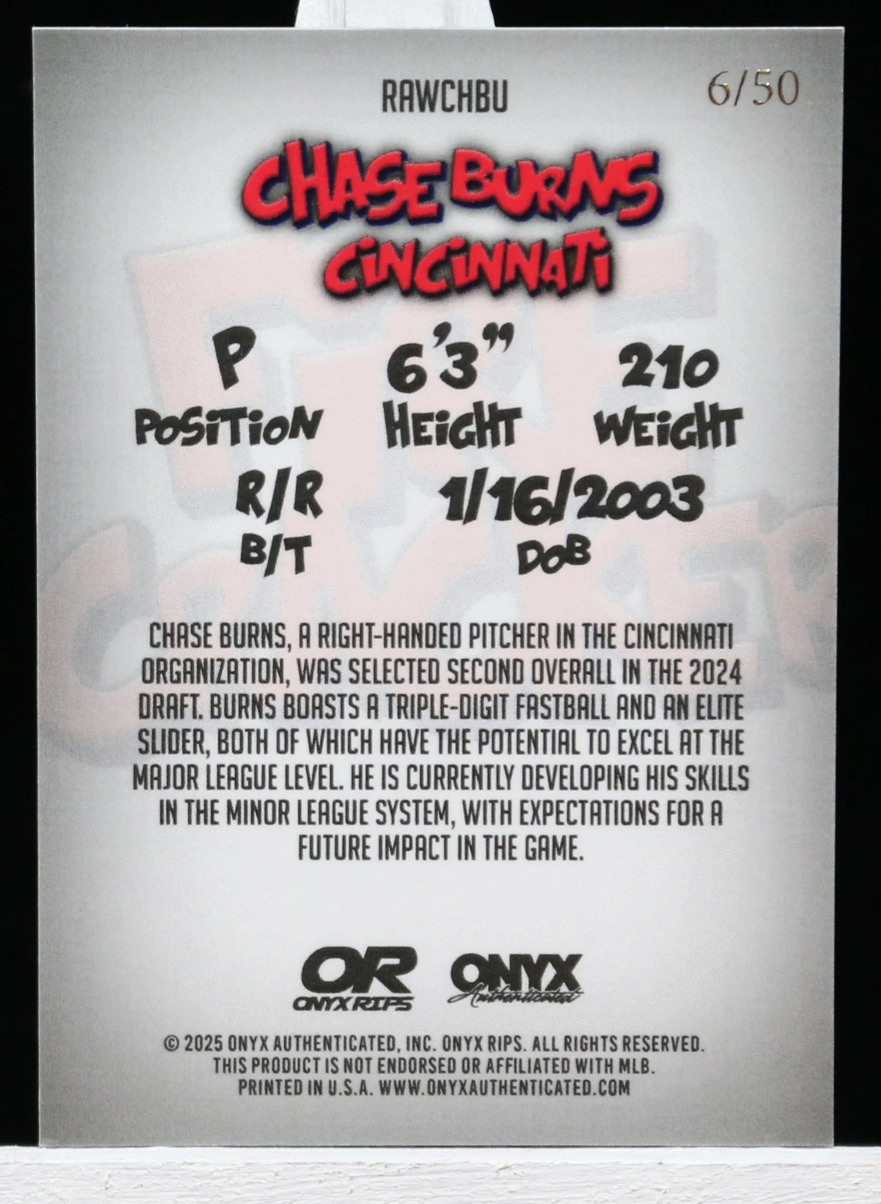 Chase Burns Onyx Rips 2025 Nickname Auto B.JPG