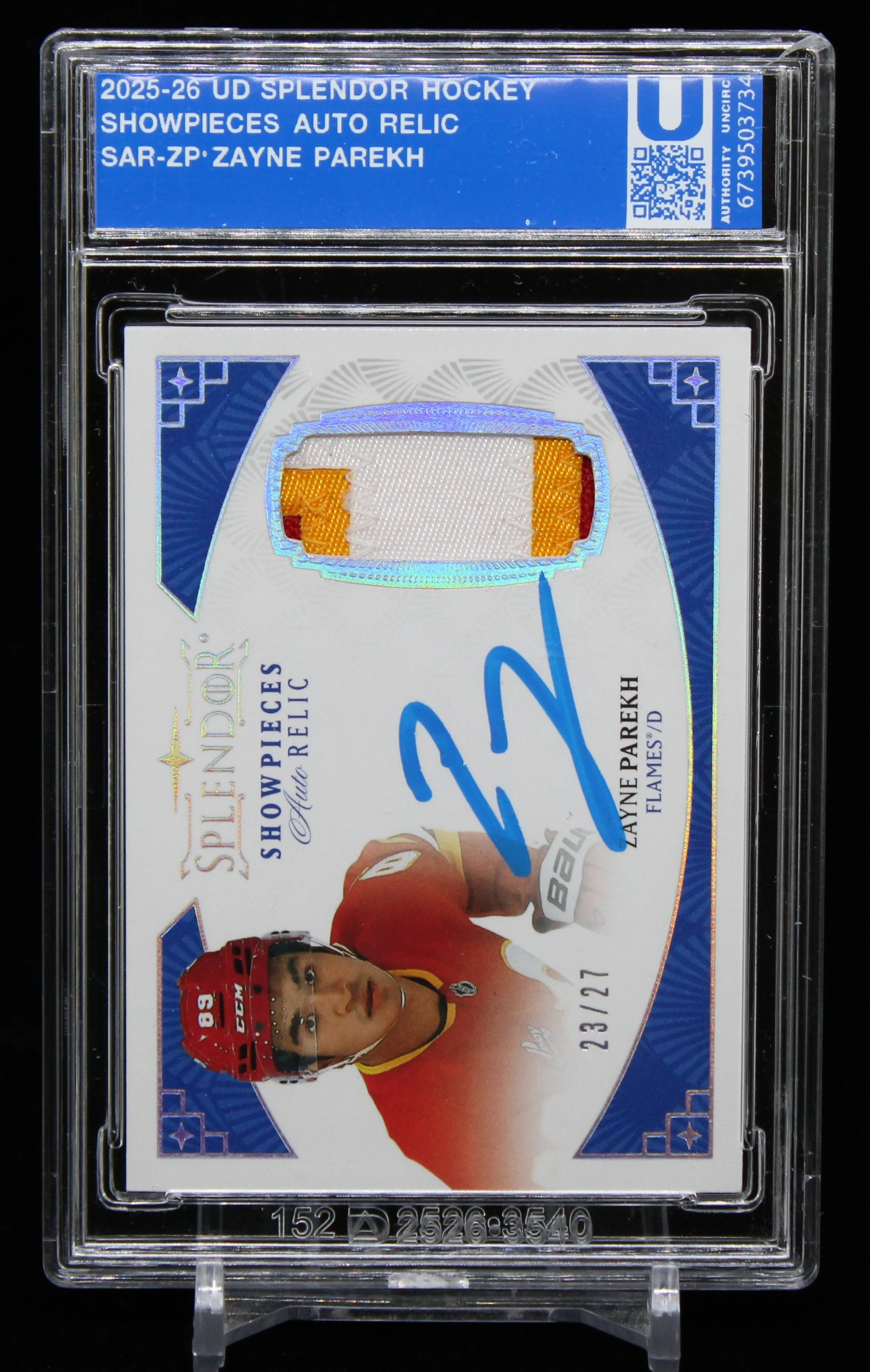 Zayne Parekh UD Splendor 25-26 Showpieces Patch Auto F.JPG