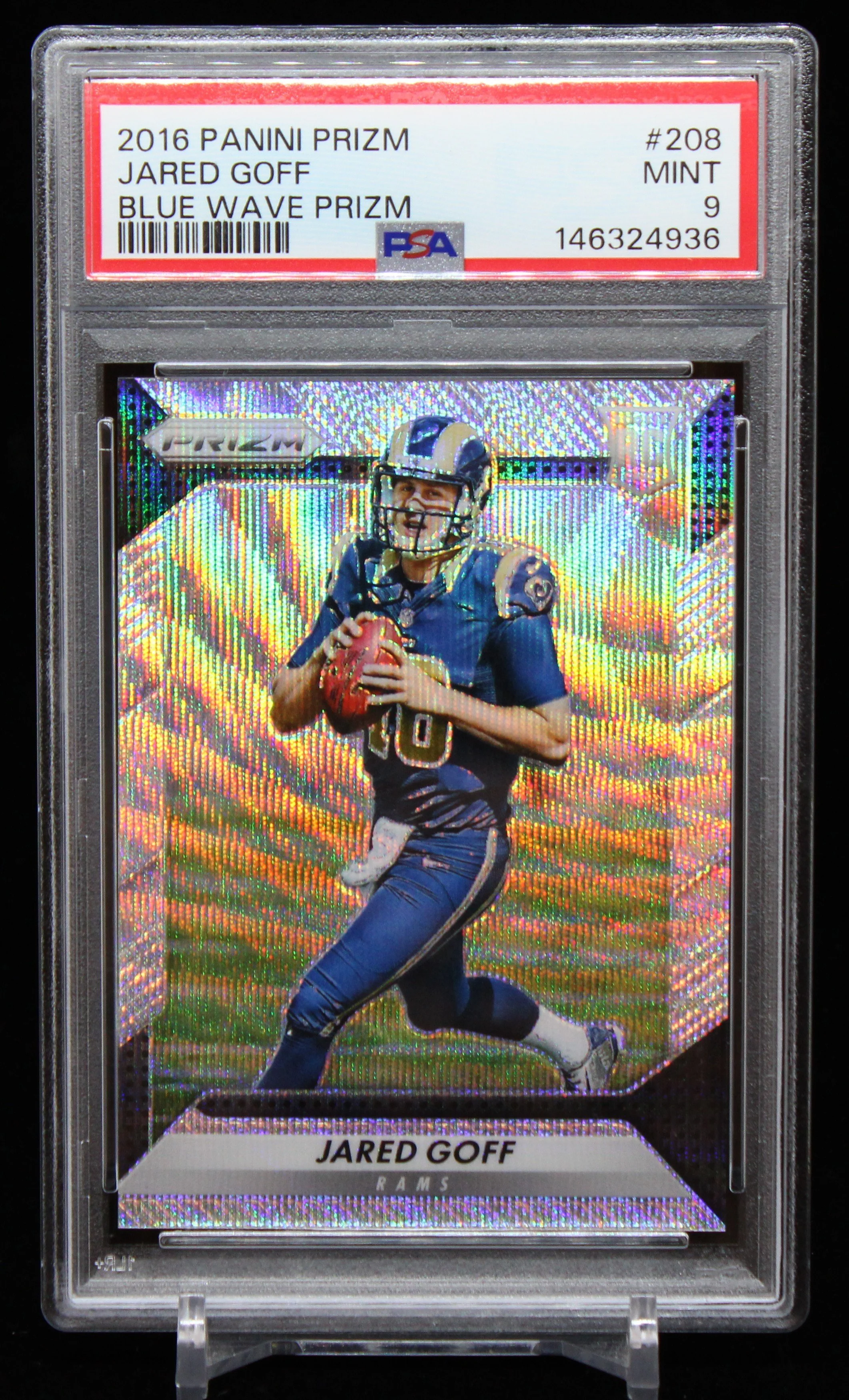 Jared Goff Prizm RC Blue Wave PSA 9 F.JPG
