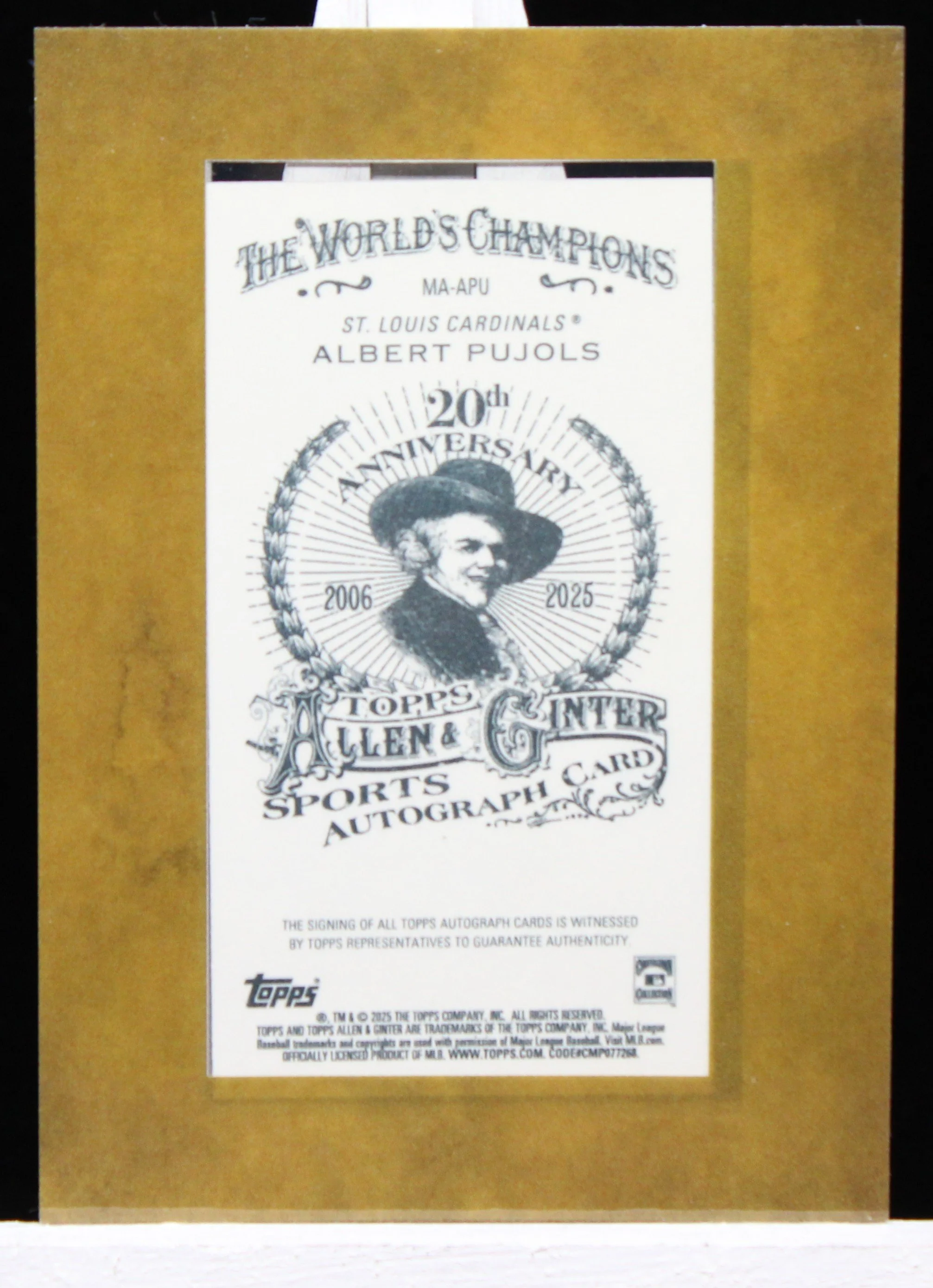 Albert Pujols A&G 2025 Mini Framed Auto B.JPG
