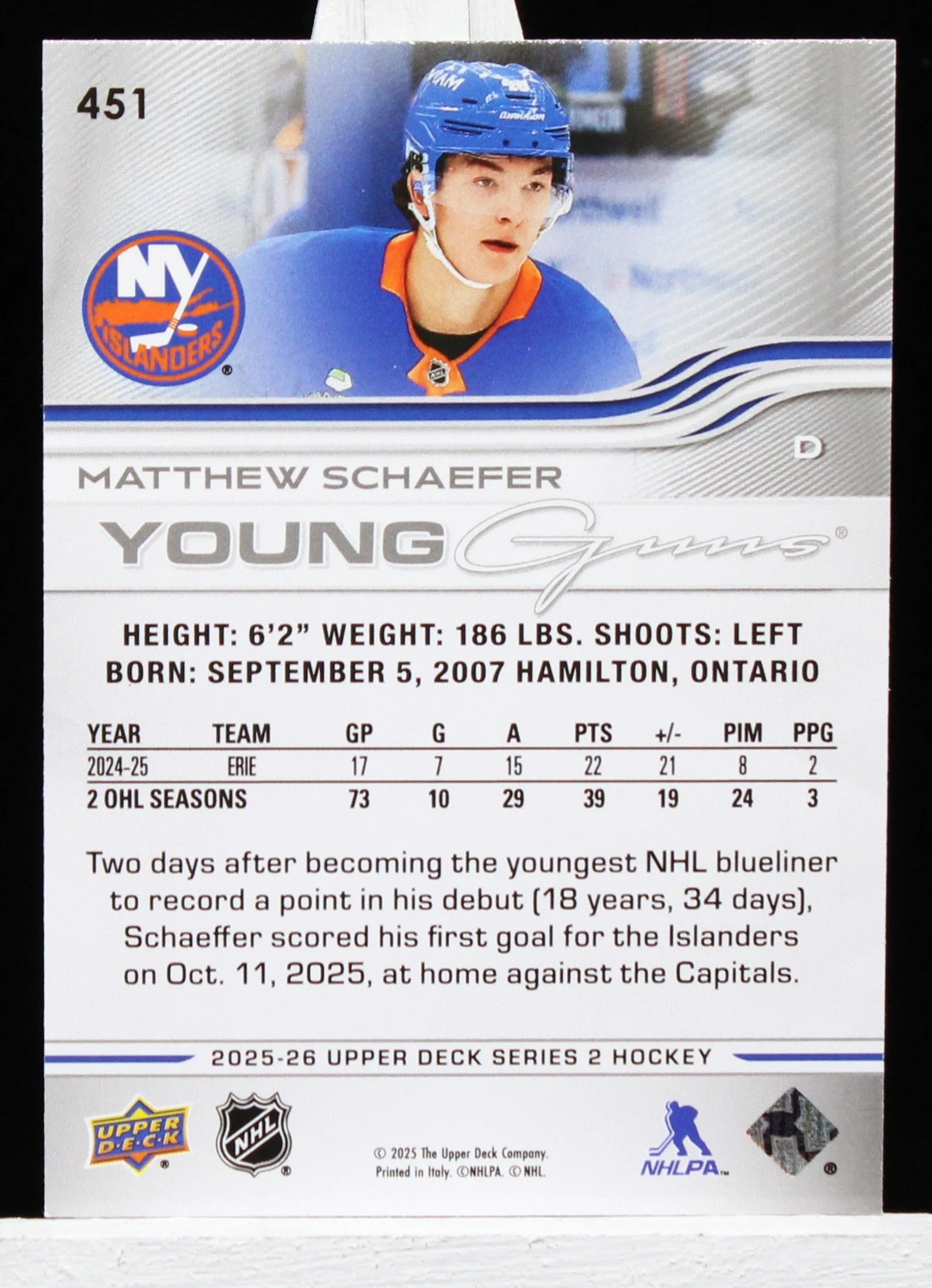 Matthew Schaefer UD S2 Young Guns RC B.JPG