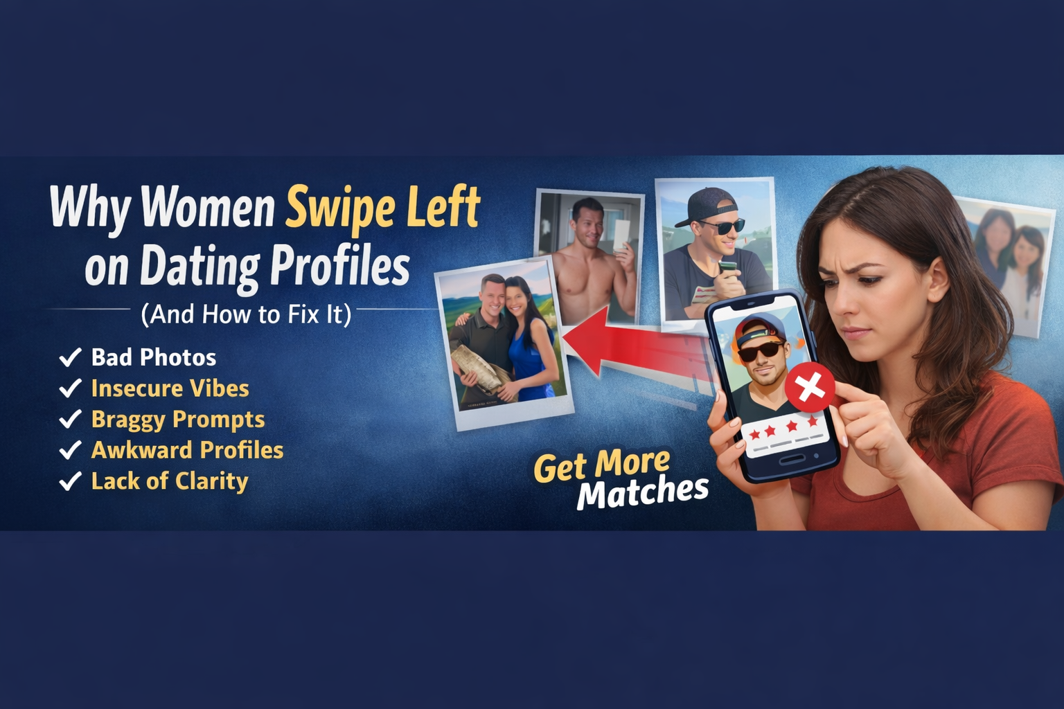 Why Women Swipe Left on Dating Profiles (And How to Fix It)