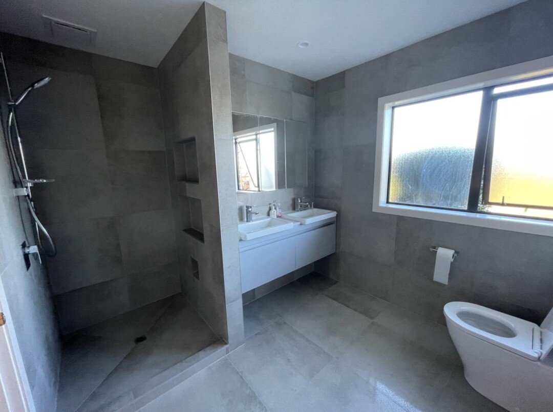 Tidy bathroom reno - swipe for before pics #renovation #auckland