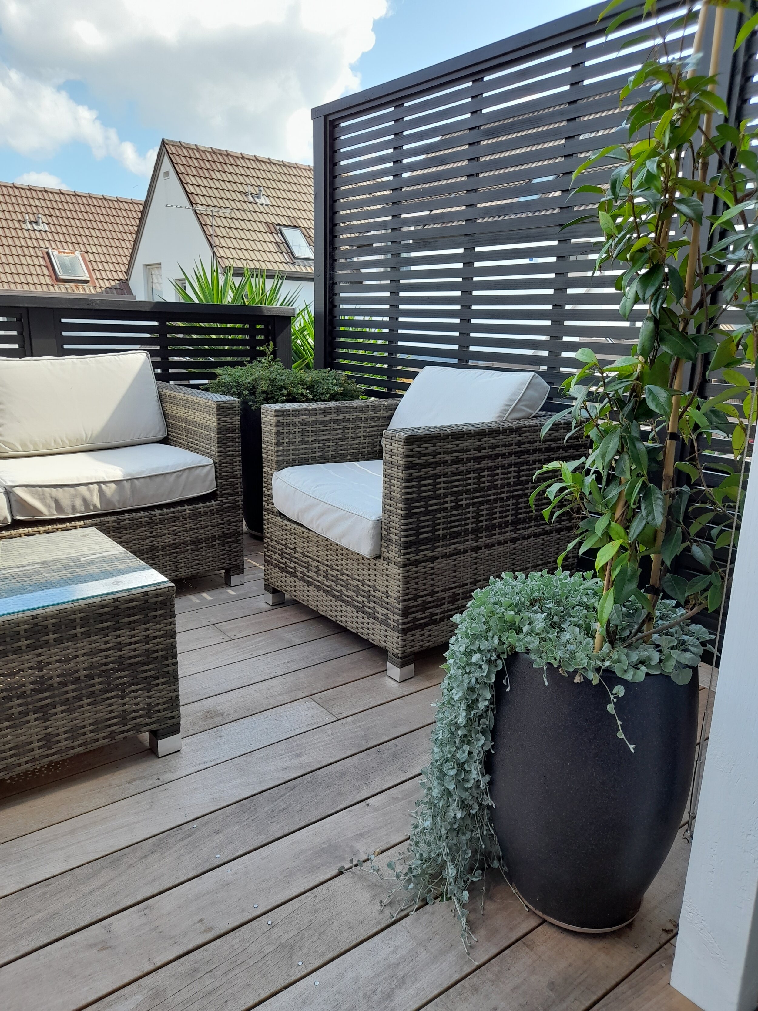 Newly fitted screens provide privacy