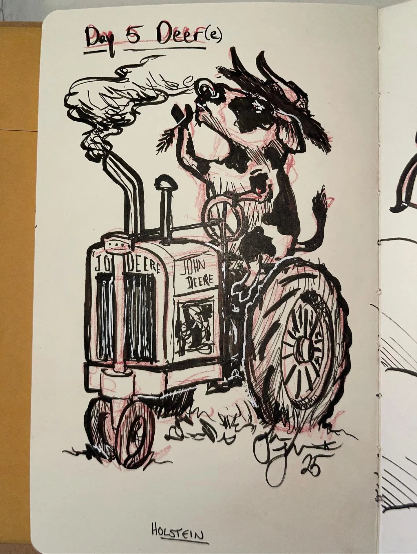 OOPS&hellip;I forgot to post these yesterday 😅😅 here&rsquo;s week two of Inktober 2025! The video that I draw all of these in is up on my YouTube channel!!

#inktober2025 #inktober #cows #bovinebonanza #johnjart