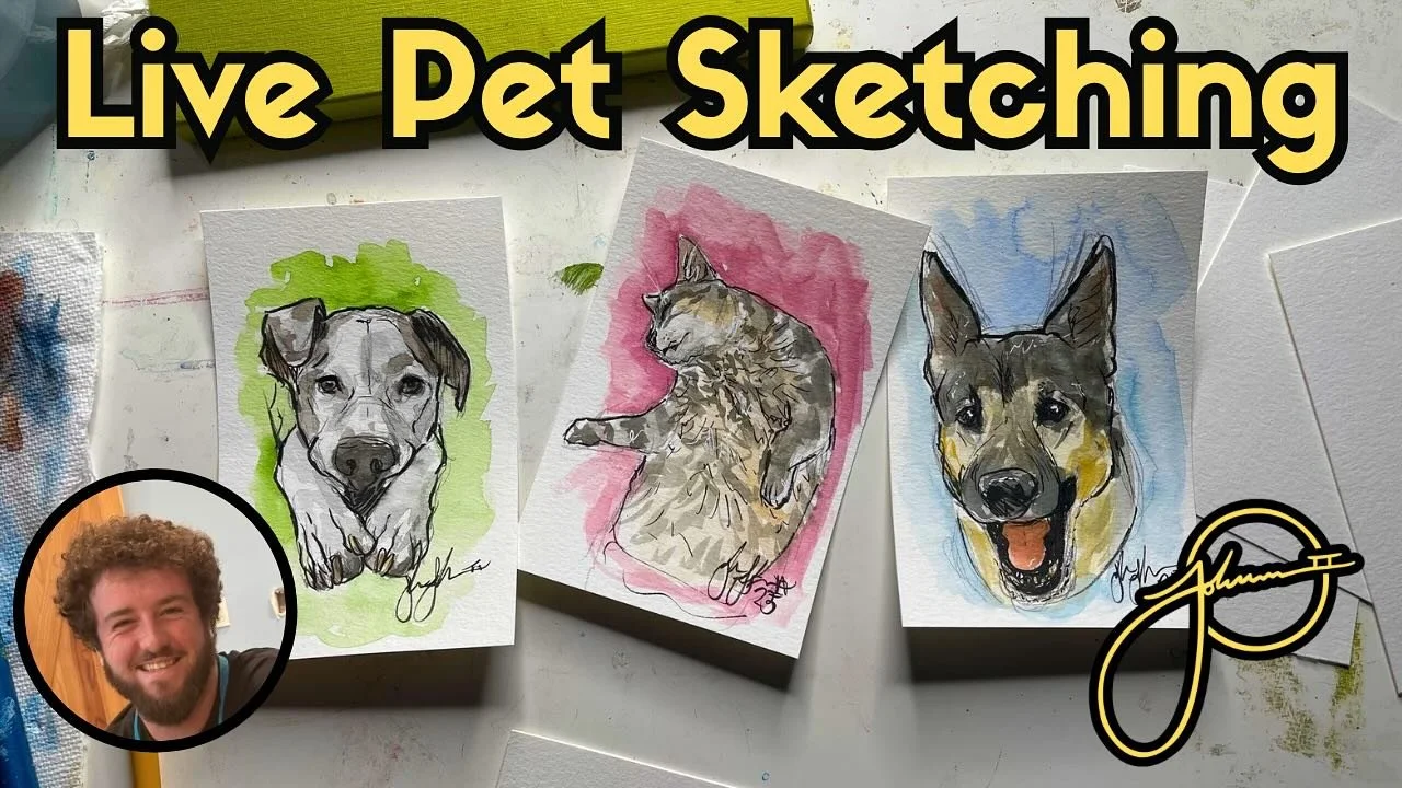 New Video!!! In this one I&rsquo;m practicing for my art show on Friday!!

I&rsquo;ll be set up down town fort Myers at ark walk from 5-9pm. I&rsquo;ll be selling art along with these $35 for a LIVE 15 minute pet sketches.
