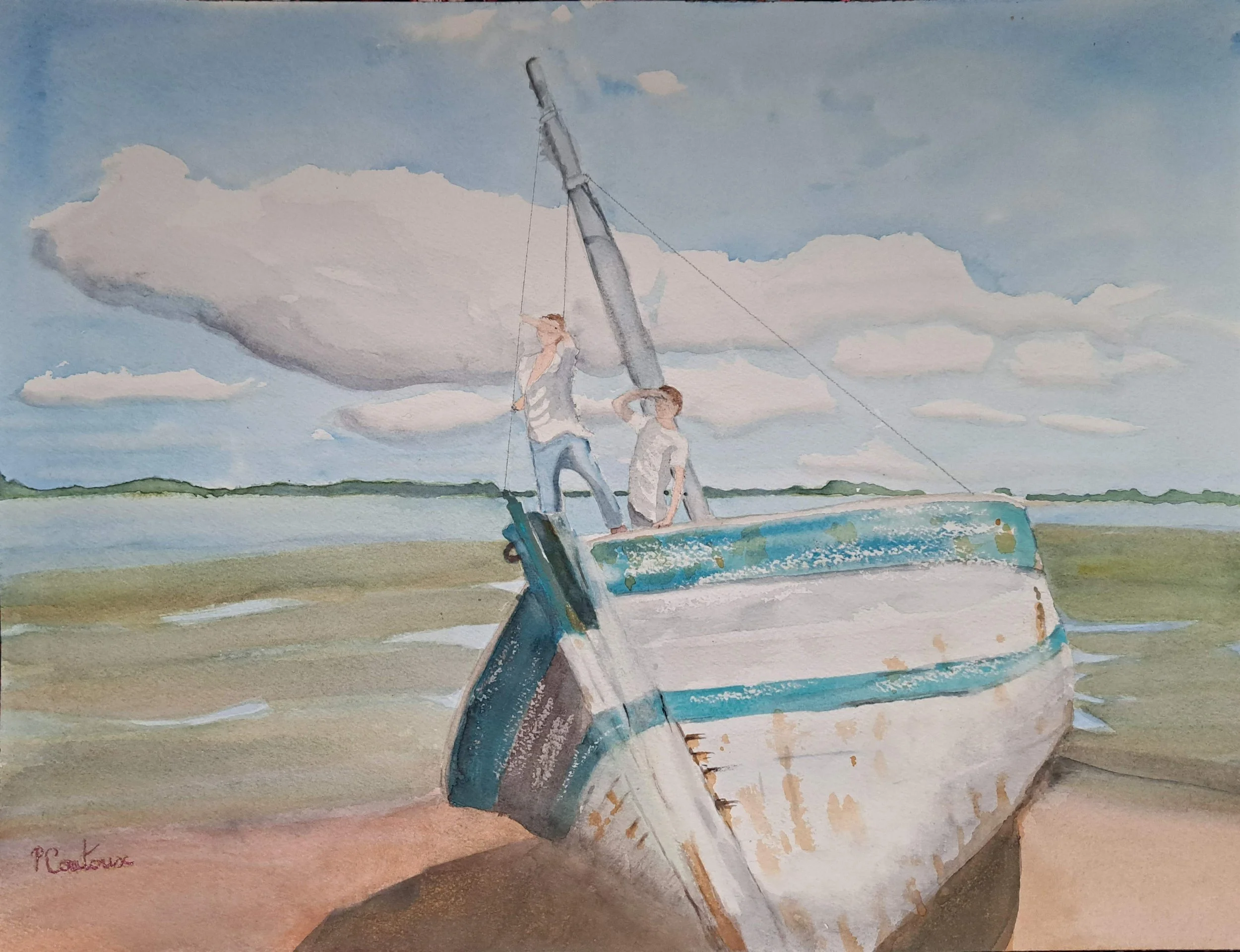 "Horizon d'Espoir" aquarelle 30x40cm