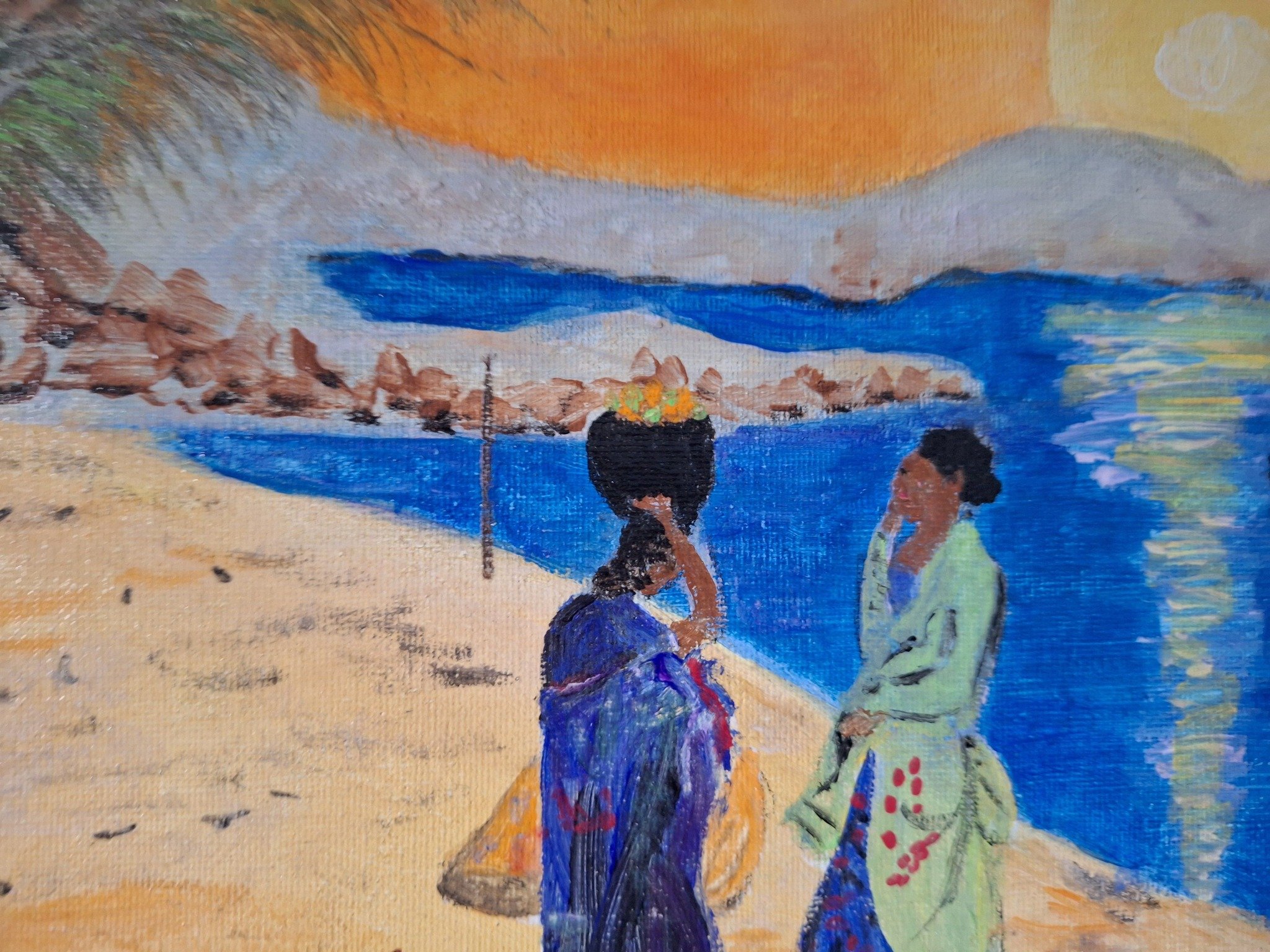 bavardages à la plage au soleil couchant det2.jpg