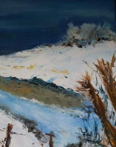 l'aubrac sous la neige huile sur toile pascale coutouxdetail2.JPG