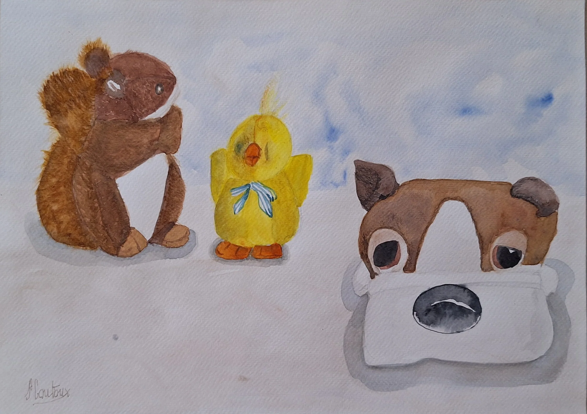 Toujours là aquarelle 30x40 cm