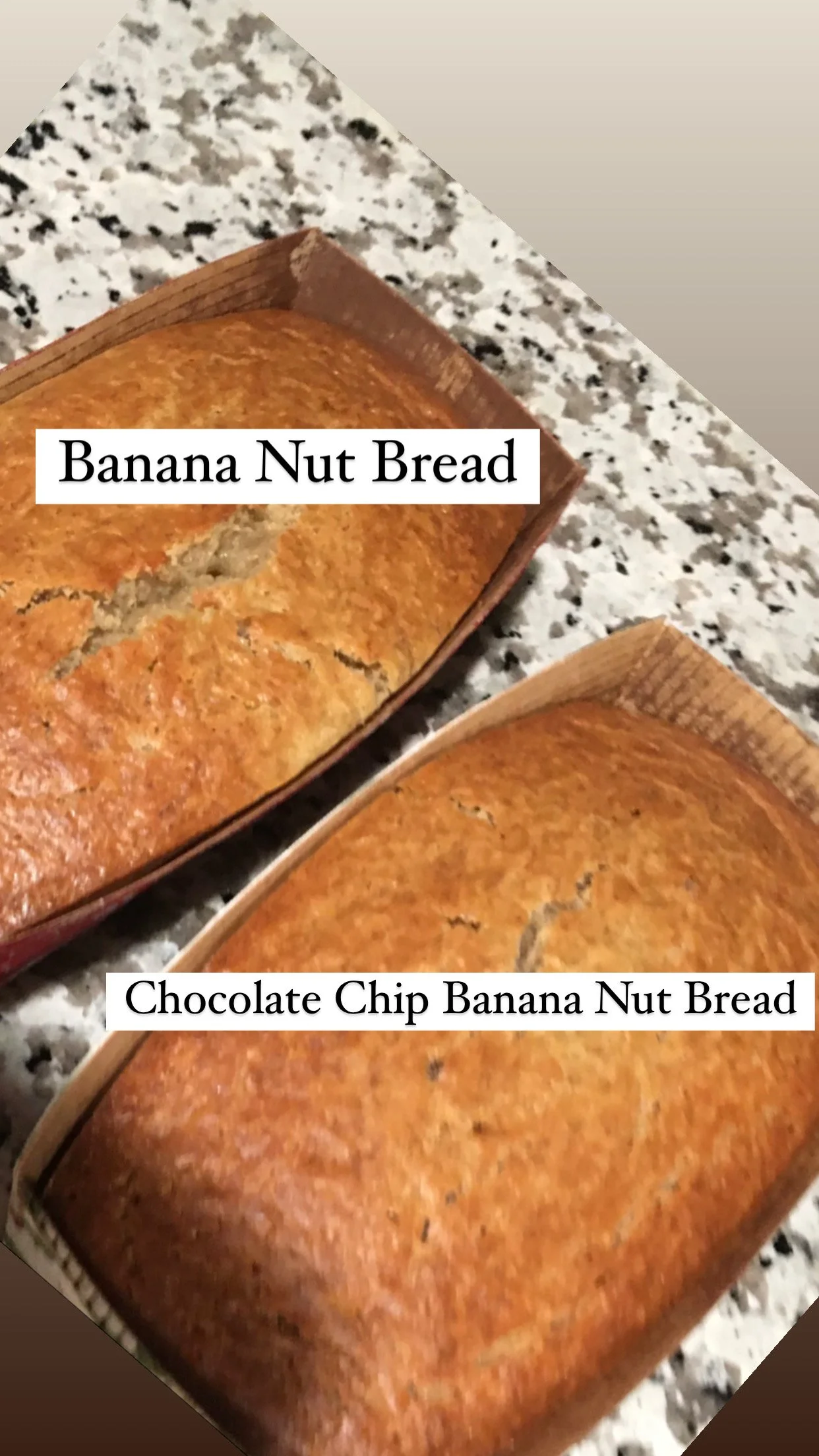 Banana Bread (chocolate chip & nuts added)