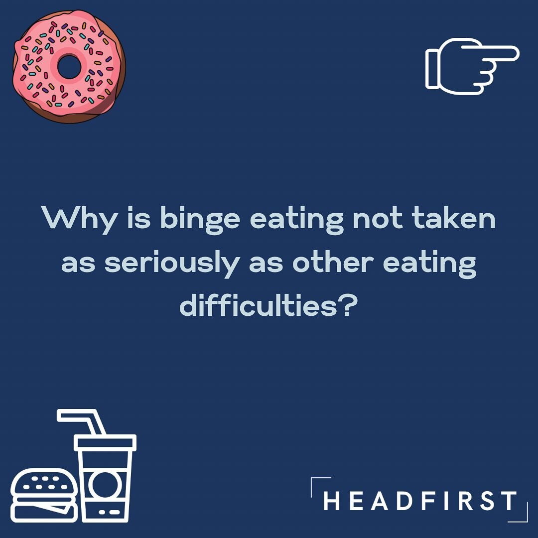 TAKE BINGE EATING⁠ SERIOUSLY⁠
⁠⁠
I got asked this question last night and I thought it was a great one to answer. ⁠⁠
⁠⁠
Why is binge eating not taken as seriously? ⁠⁠
⁠⁠
I think part of the reason is the huge misunderstanding we have around food issu