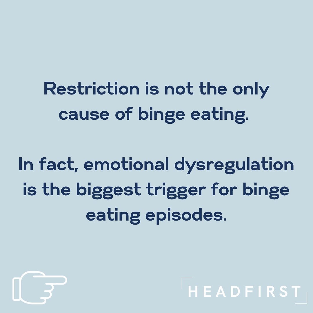 The biggest trigger for binge eating? ⁠⁠
⁠⁠
I was asked a few questions last week about binge eating.⁠⁠
⁠⁠
People were wondering why they binge even when they don&rsquo;t restrict themselves. ⁠⁠
⁠⁠
I think it&rsquo;s very important to remember that b