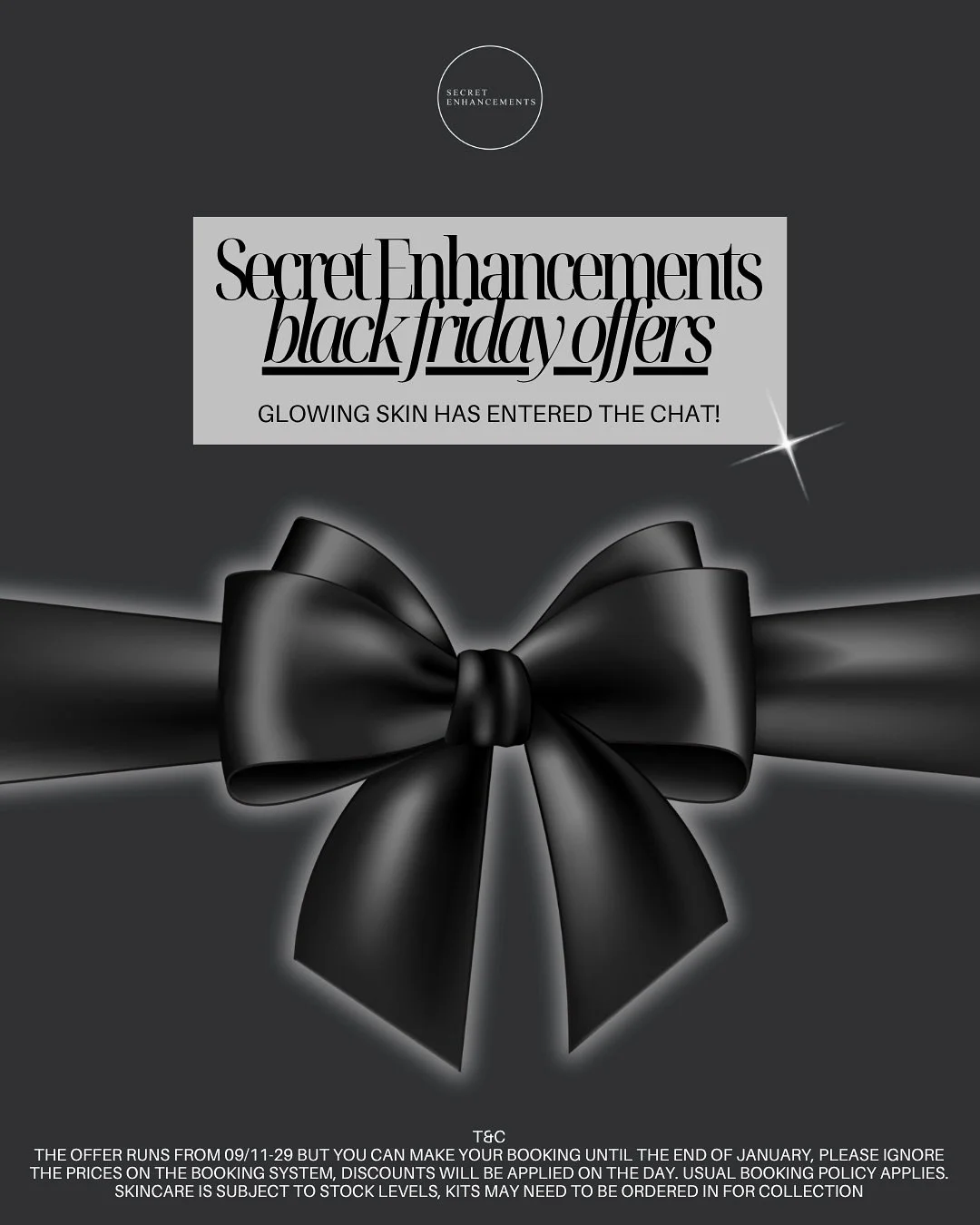 BLACK FRIDAY IS HERE AT SECRET ENHANCEMENTS 🖤✔️

Please make sure you read the last slide for more details! ✨