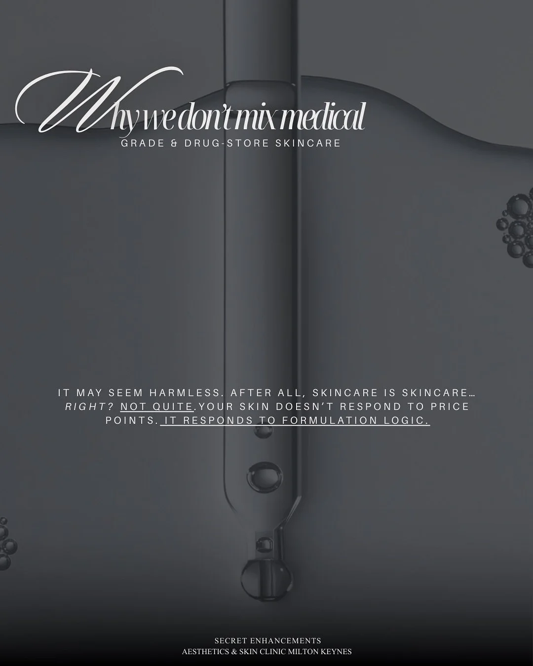 Why We Don&rsquo;t Mix Medical-Grade &amp; Drugstore Skincare ✨

At Secret Enhancements, Milton Keynes, every skincare plan is built with precision. While drugstore products may appear similar on the surface, they often differ significantly in formul