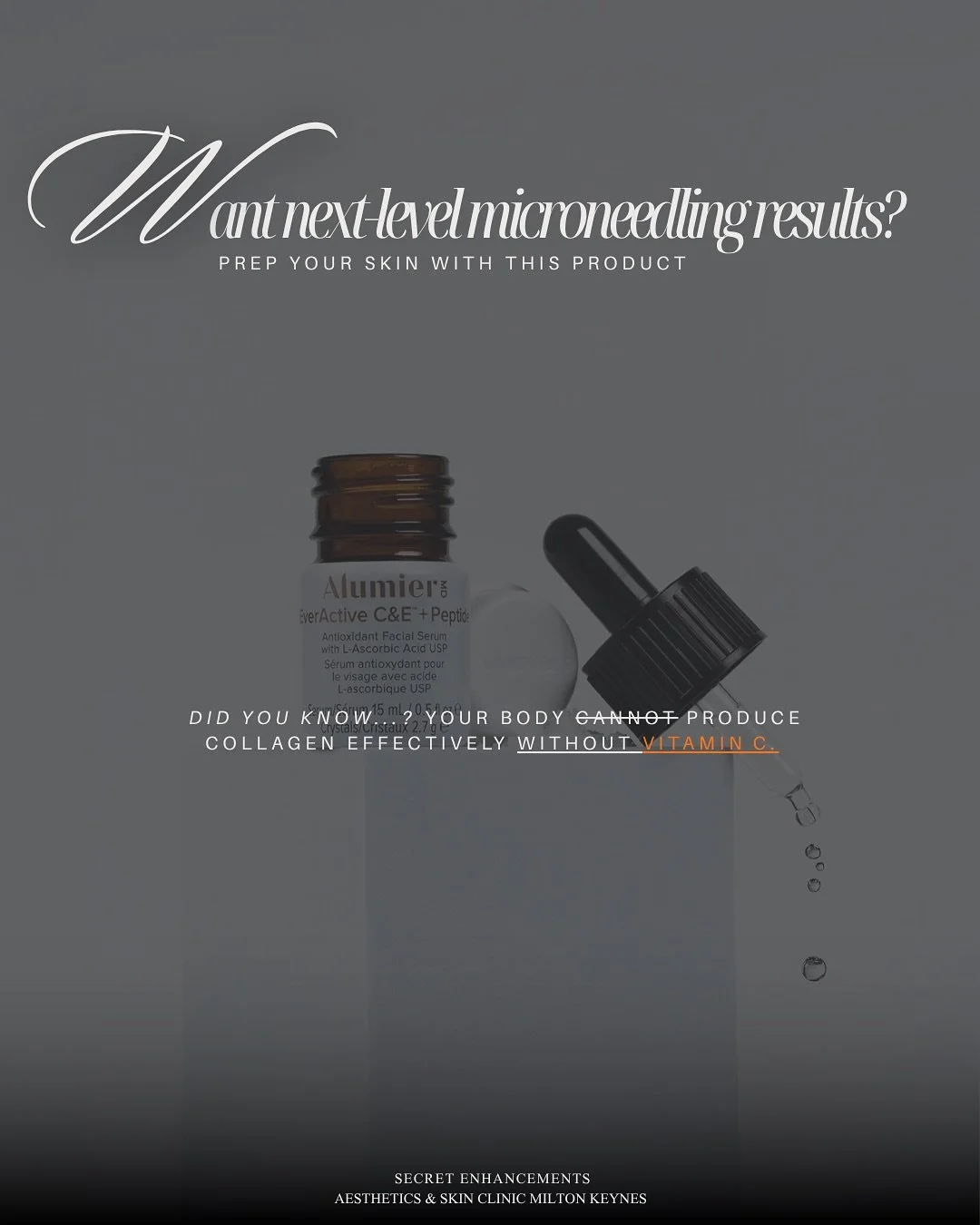 Your Skin Can&rsquo;t Produce Collagen Without Vitamin C ✨

Collagen is essential for skin firmness, strength and structure, but what many people don&rsquo;t realise is that your body cannot produce collagen without Vitamin C. 

It plays a vital role