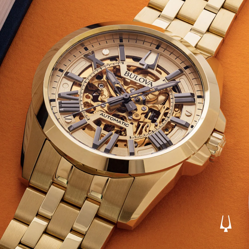Limited Edition Bulova Gold Skeleton Watch Kenny s Jewellers Cork