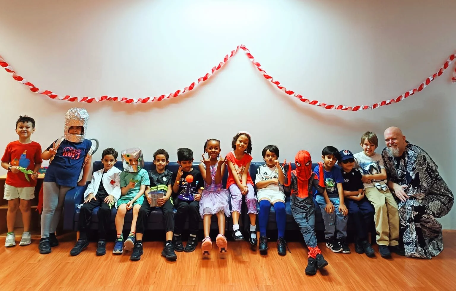 international students celebrating festivals with foreign teachers in changi campus singapore school