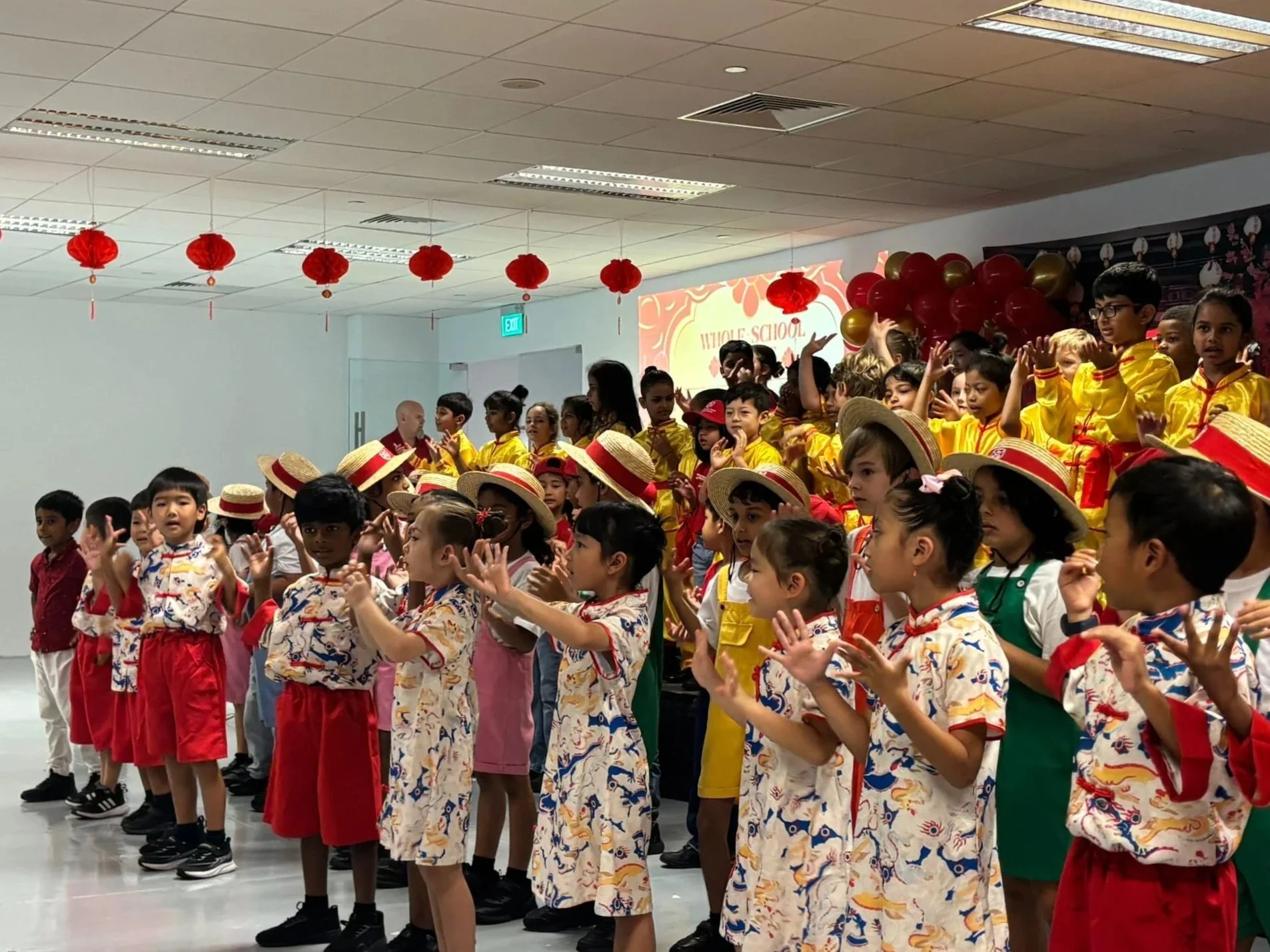 k12 international students chinese new year performance