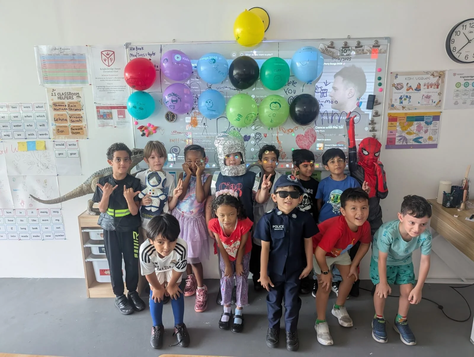 cambridge students taking photo in classroom eastern singapore