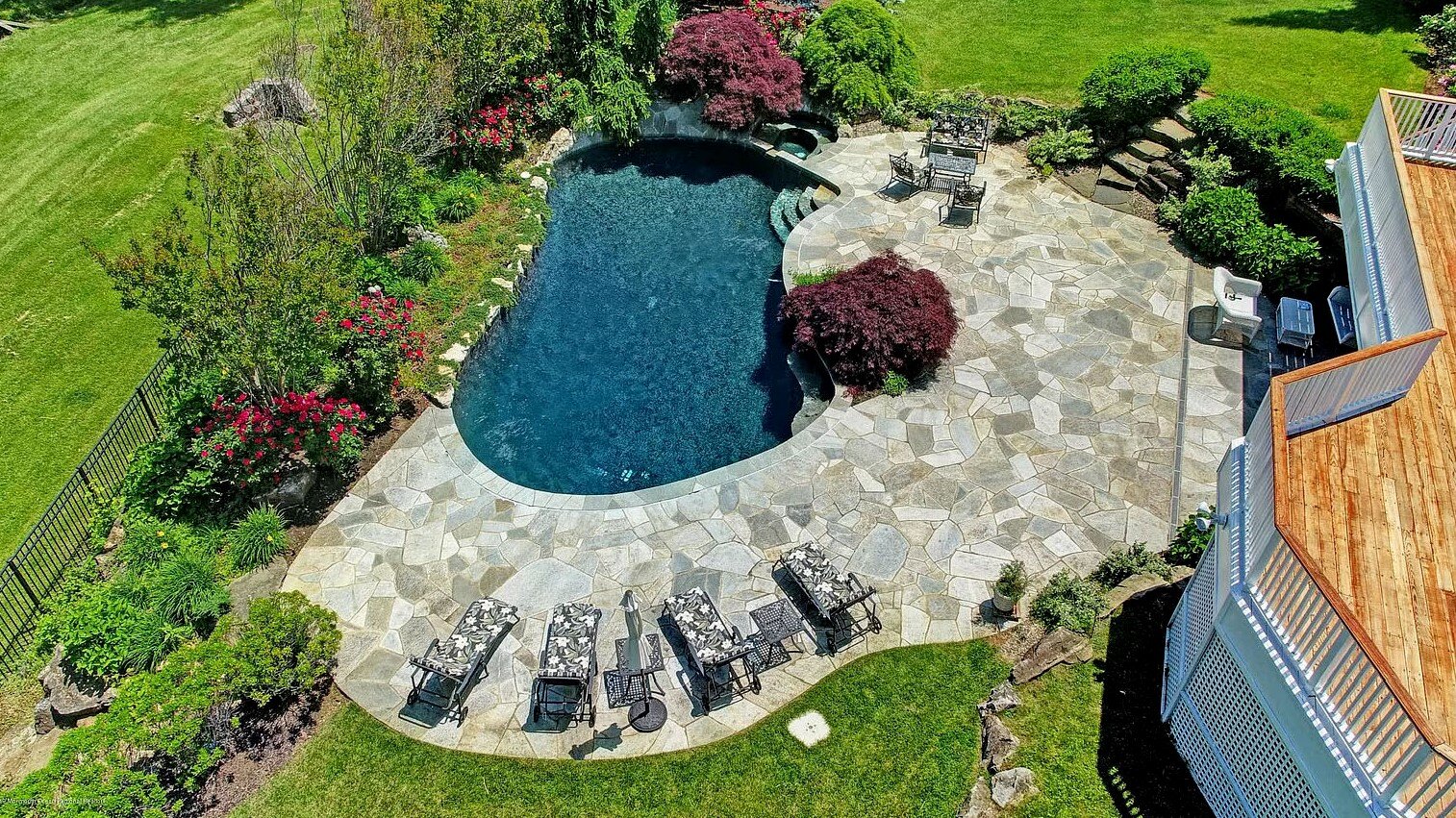 Pool with Stone Patio
