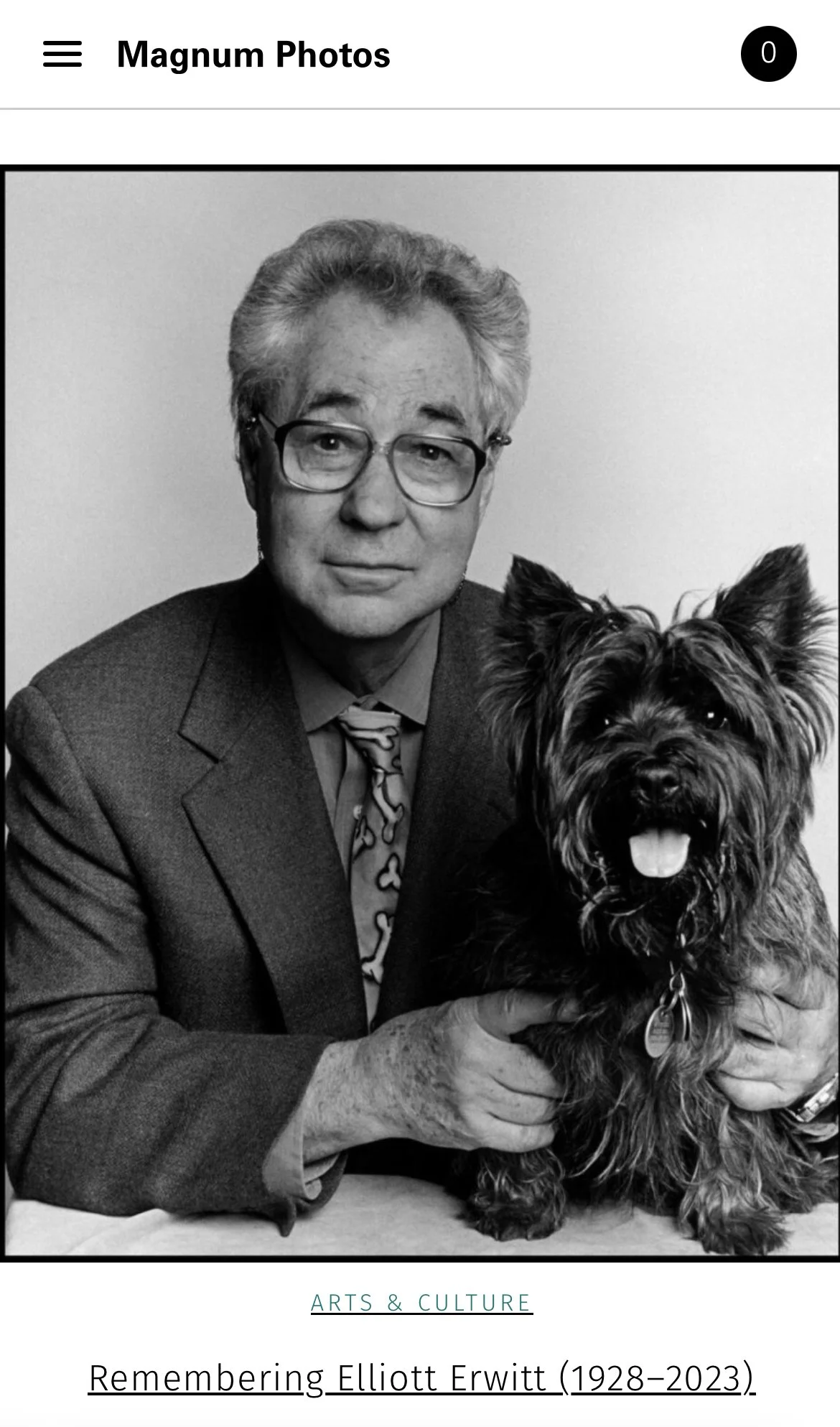 Remembering Elliott Erwitt.