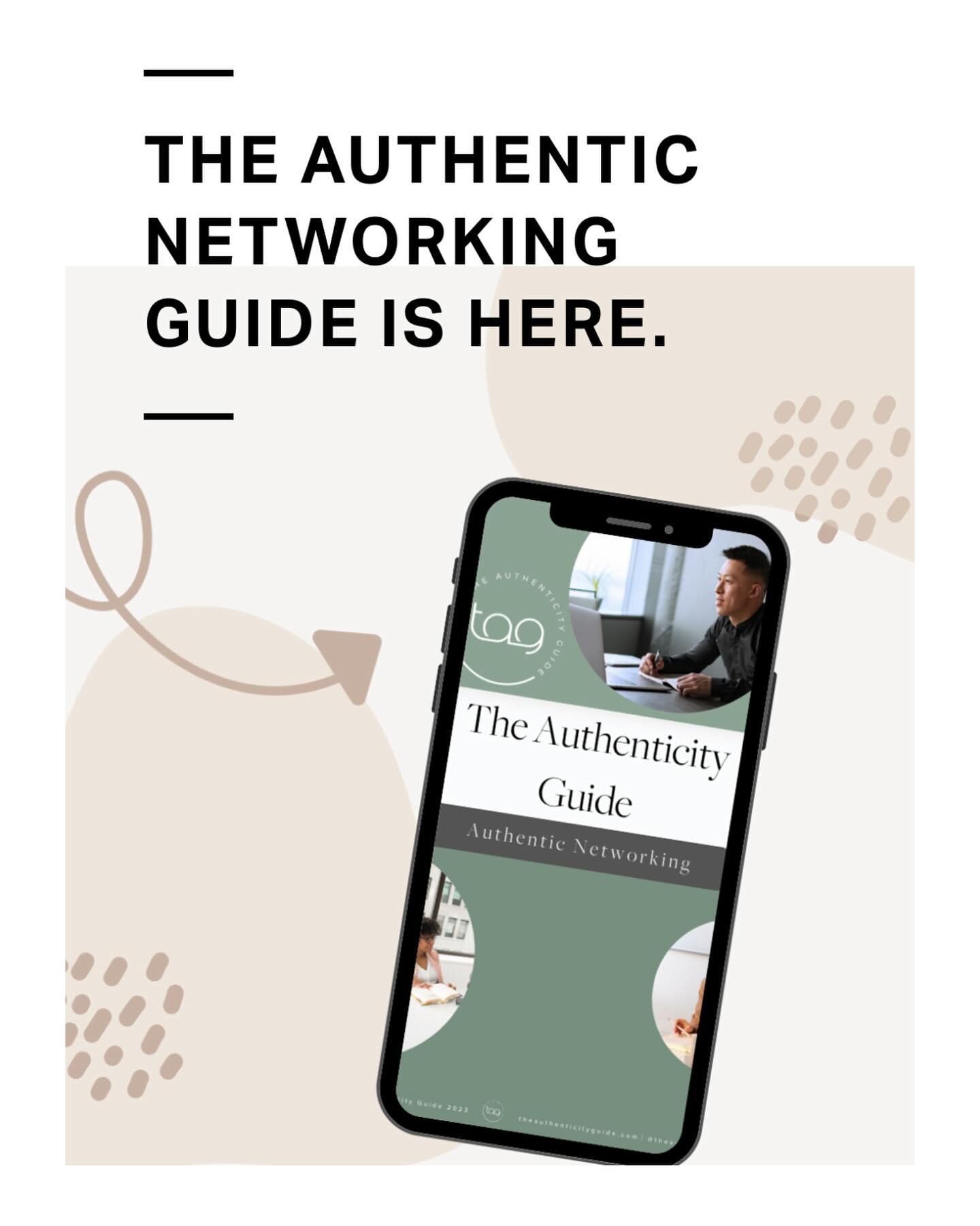 The Authentic Networking Guide is HERE!

Use coupon code BYE2023 to get the guide for only $12 now through December 31st. 

Link in bio. 

Happy CONNECTING! 🤗