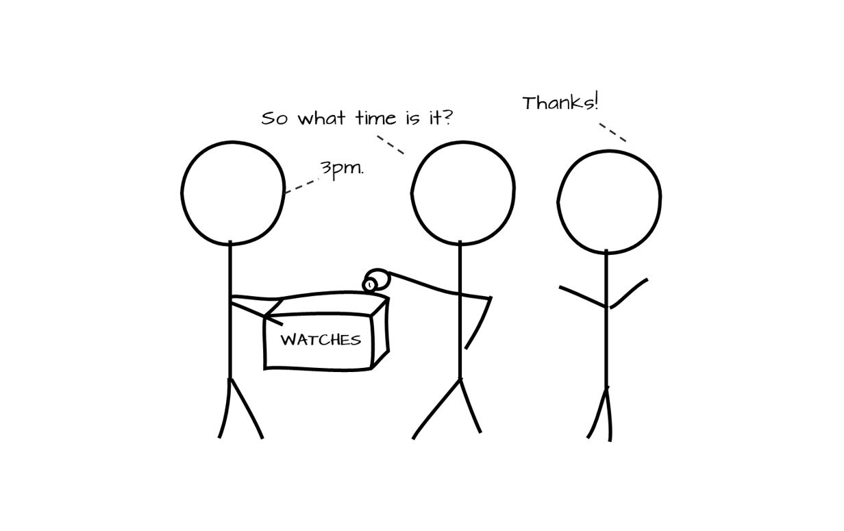 Do consultants take your watch and tell you the time? Yes - and it helps.