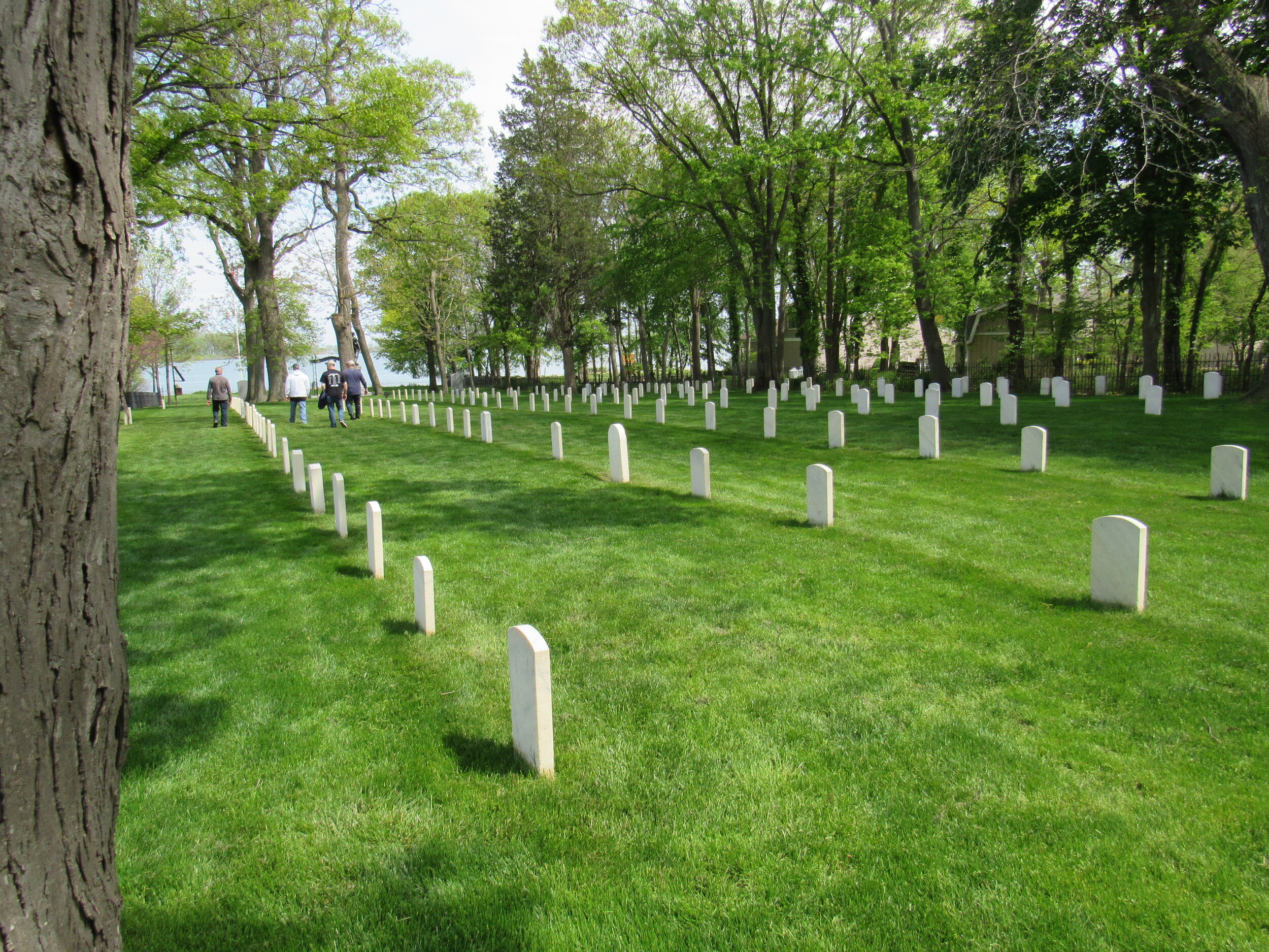 5.15.21 - Grave markers of confederate soldiers who died at the prison located on Johnson’s Island from 1862 to 1865.