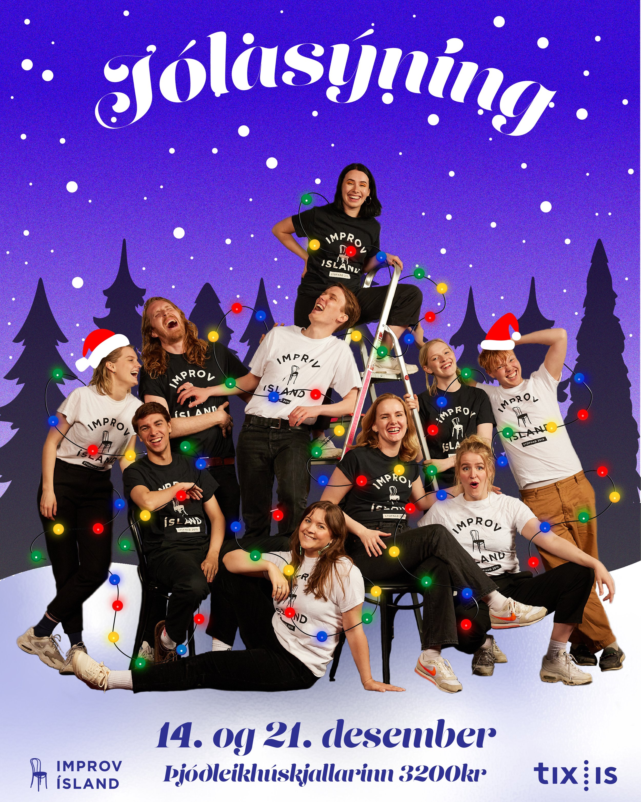 Poster for Improv Ísland.