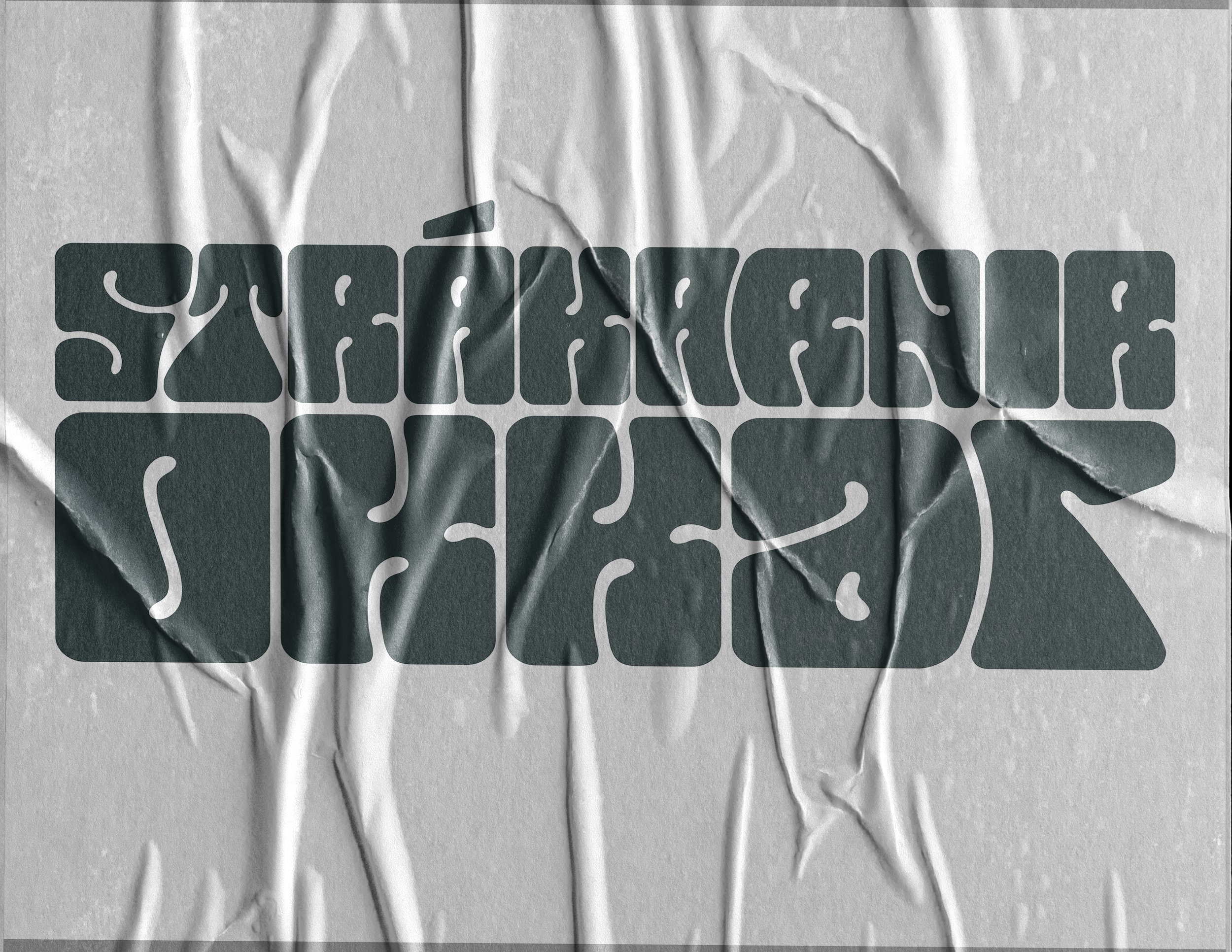 Poster for an IUA play titled "Strákarnir Okkar" by Anna Kristín.