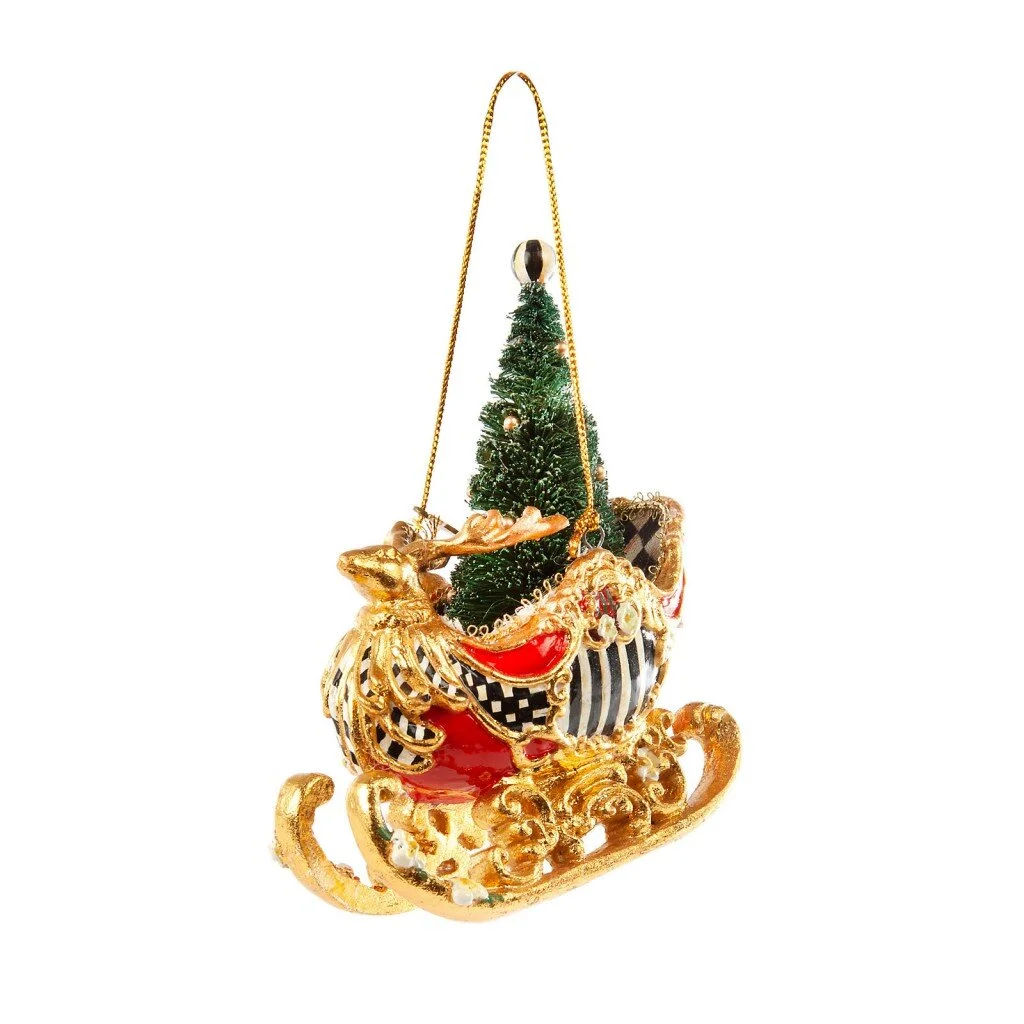 MacKenzie-Childs Aberdeen Sleigh Ornament