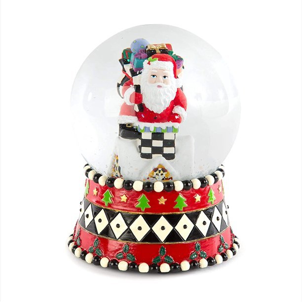 MacKenzie-Childs Roof Top Santa Snow Globe