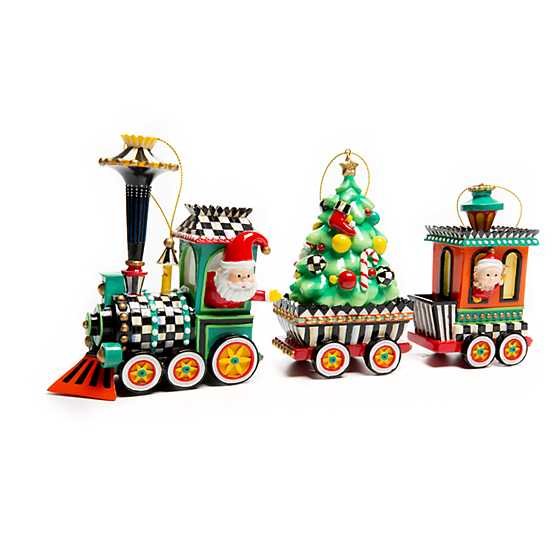 Christmas Train Ornament Set