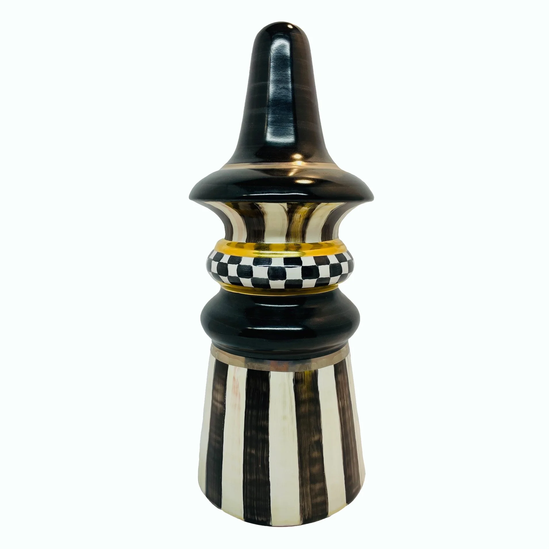 MacKenzie-Childs Courtly Stripe Ceramic Leg