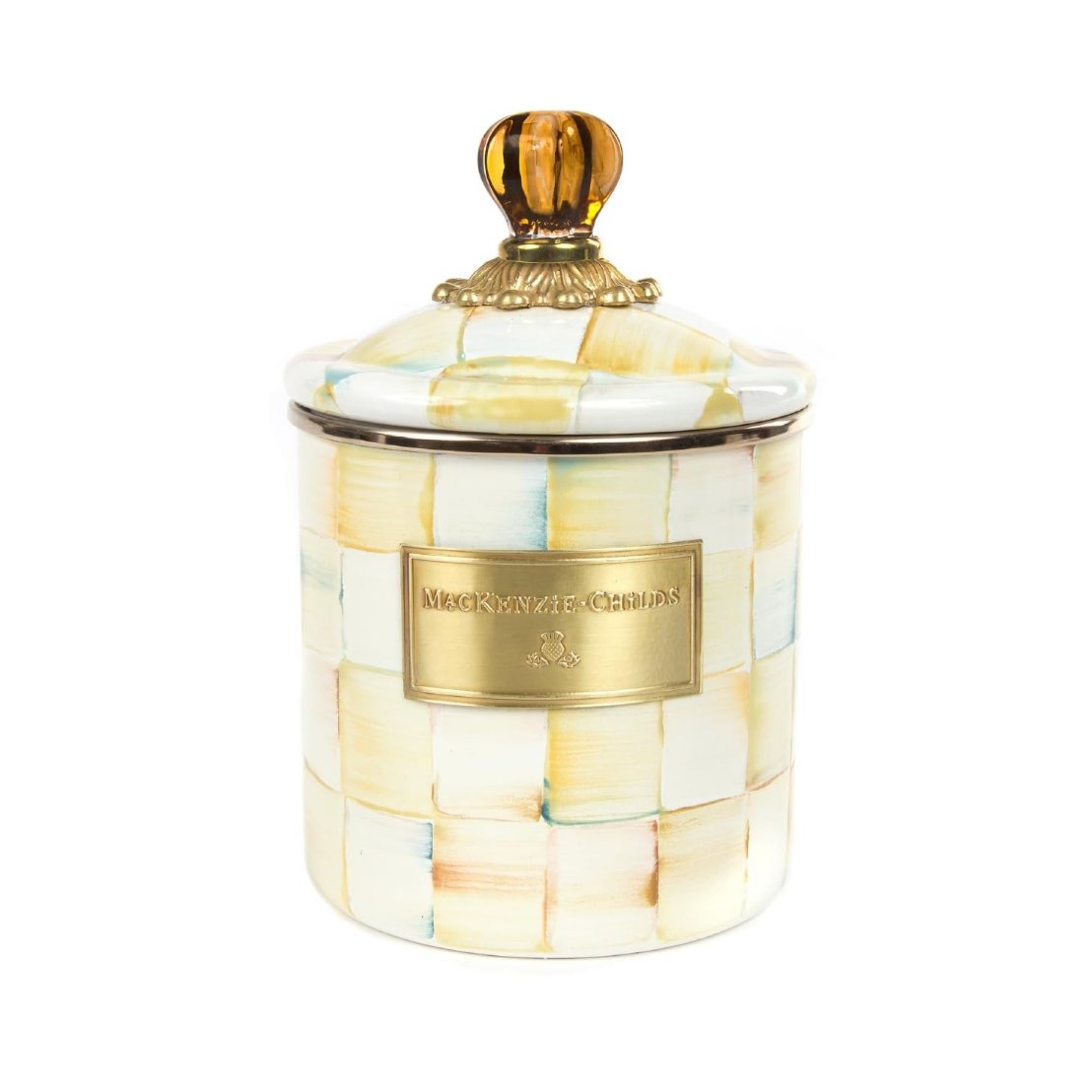 Parchment Check Small Canister