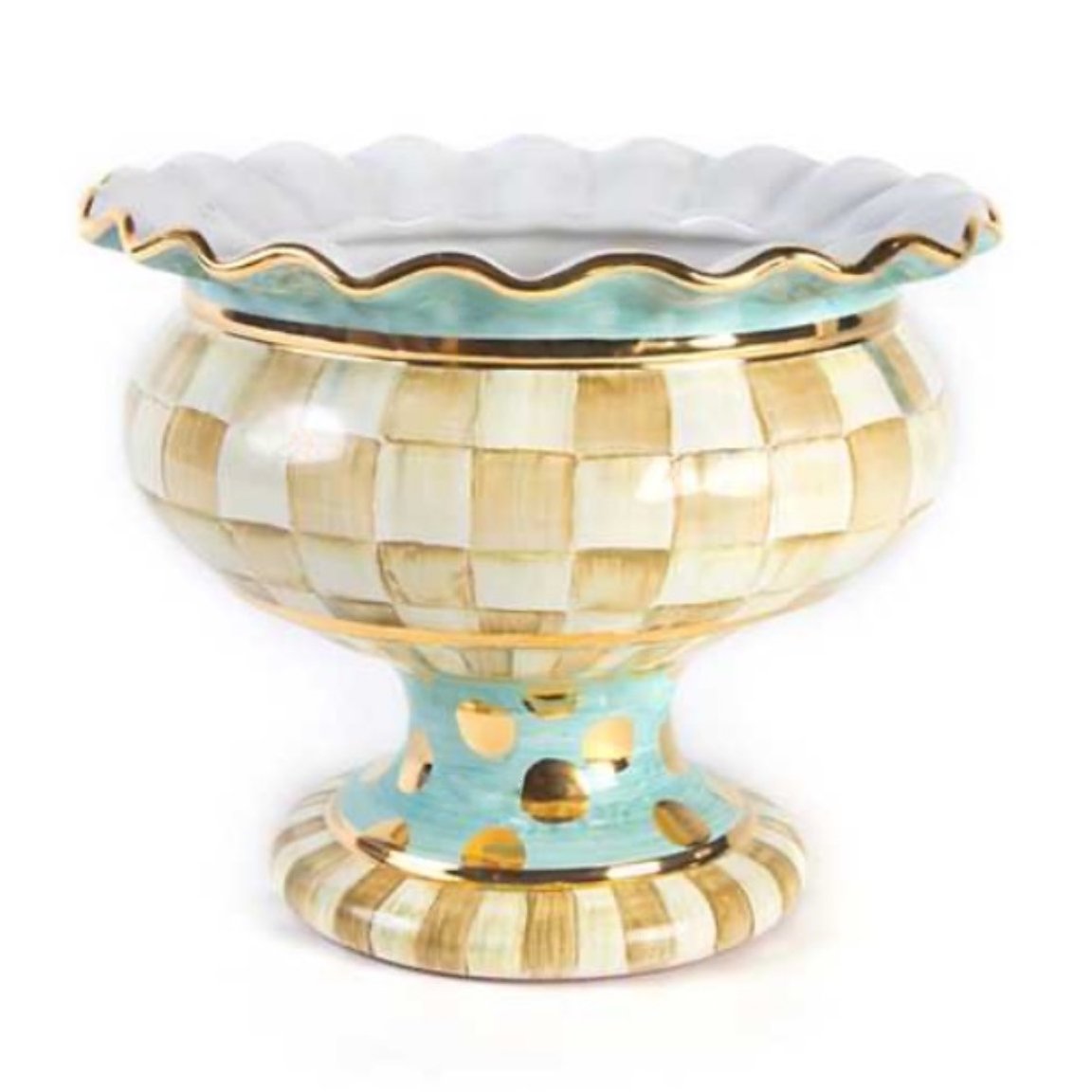 Parchment Check Stoutly Vase